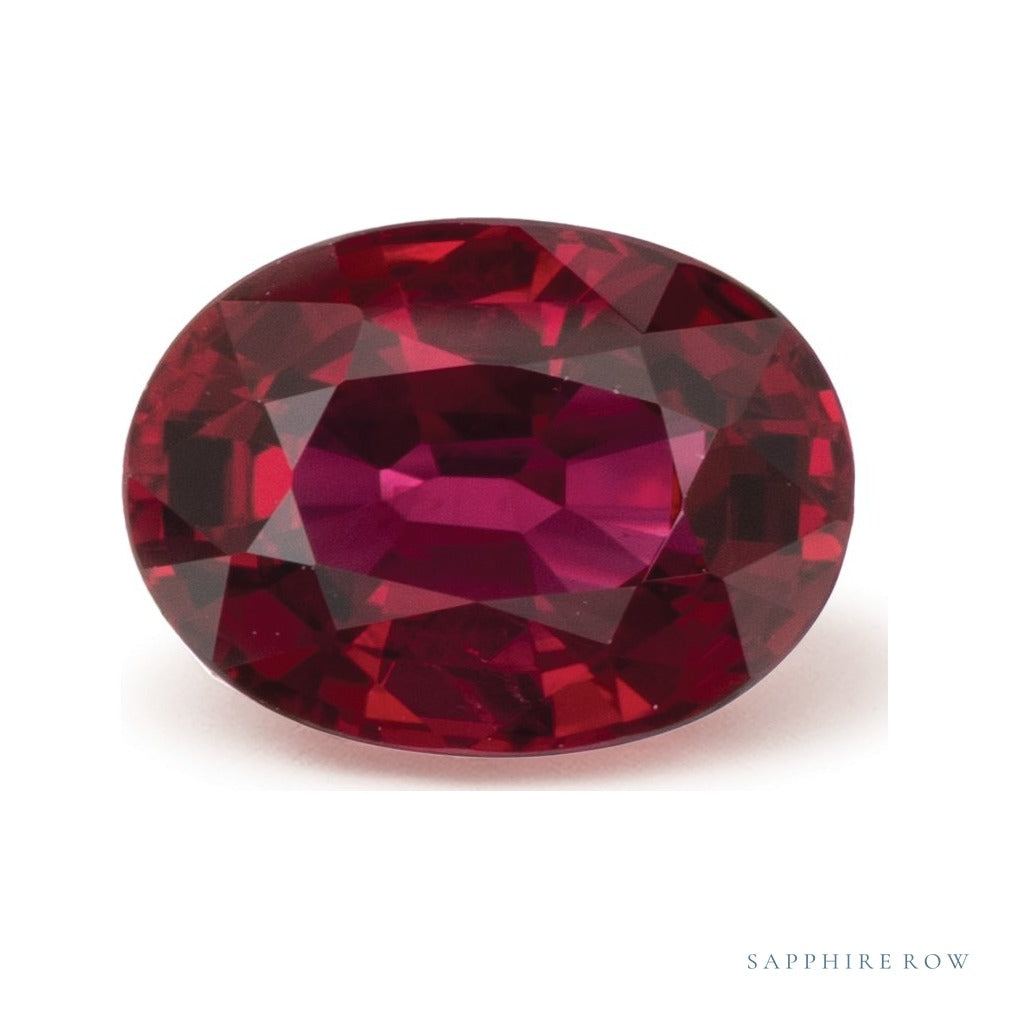 1.06 ct natural red ruby from Mozambique, oval cut | Sapphire Row · cut4 · cut5