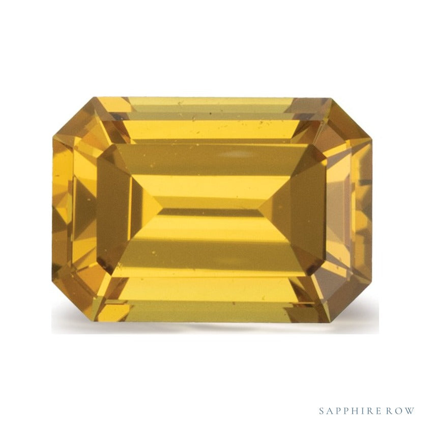 1.05 ct natural orange sapphire from Madagascar, emerald cut | Sapphire Row · cut6