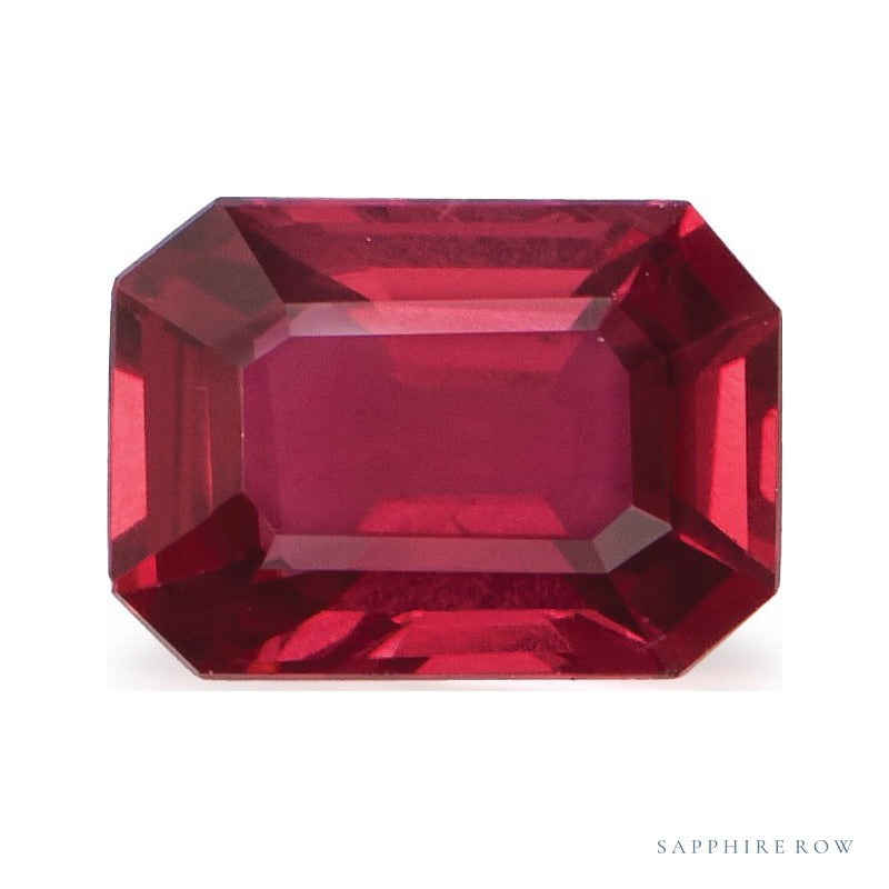 1.05 ct natural red ruby from Mozambique, emerald cut | Sapphire Row · cut4 · cut5