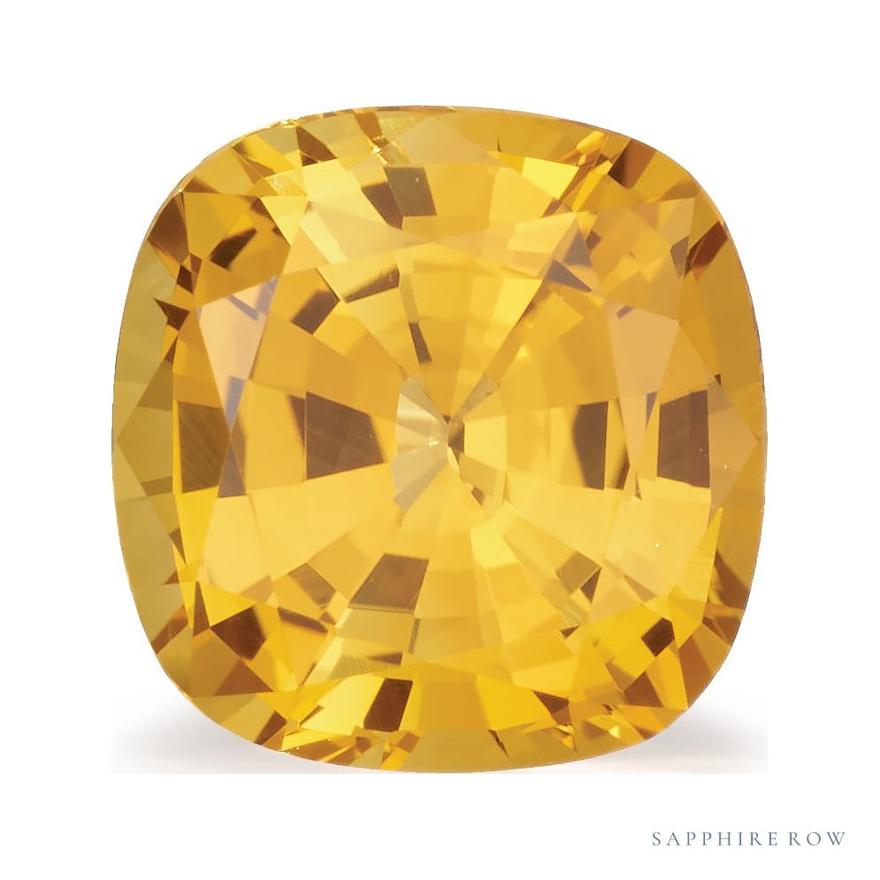 1.04 ct natural yellow sapphire from Sri Lanka, cushion cut | Sapphire Row · cut7