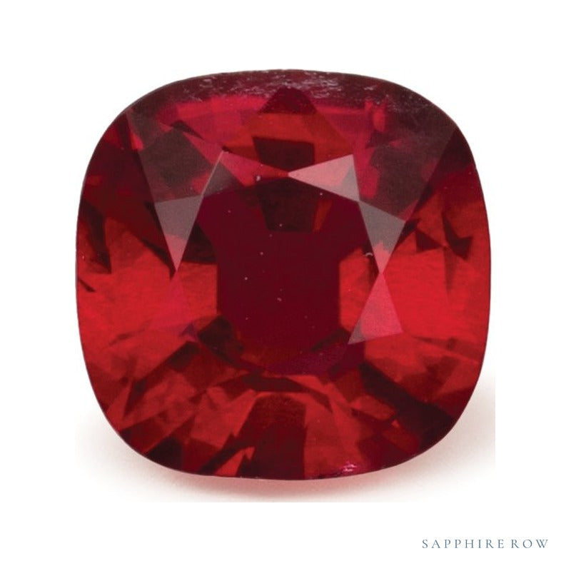 1.00 ct natural red ruby from Mozambique, cushion cut | Sapphire Row · cut4 · cut5