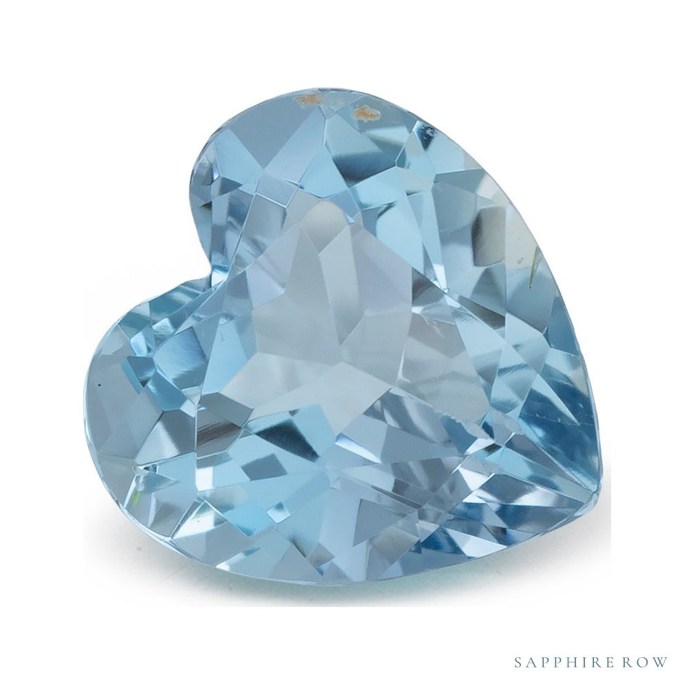 1.00 ct natural blue aquamarine from Brazil, heart cut | Sapphire Row · cut6