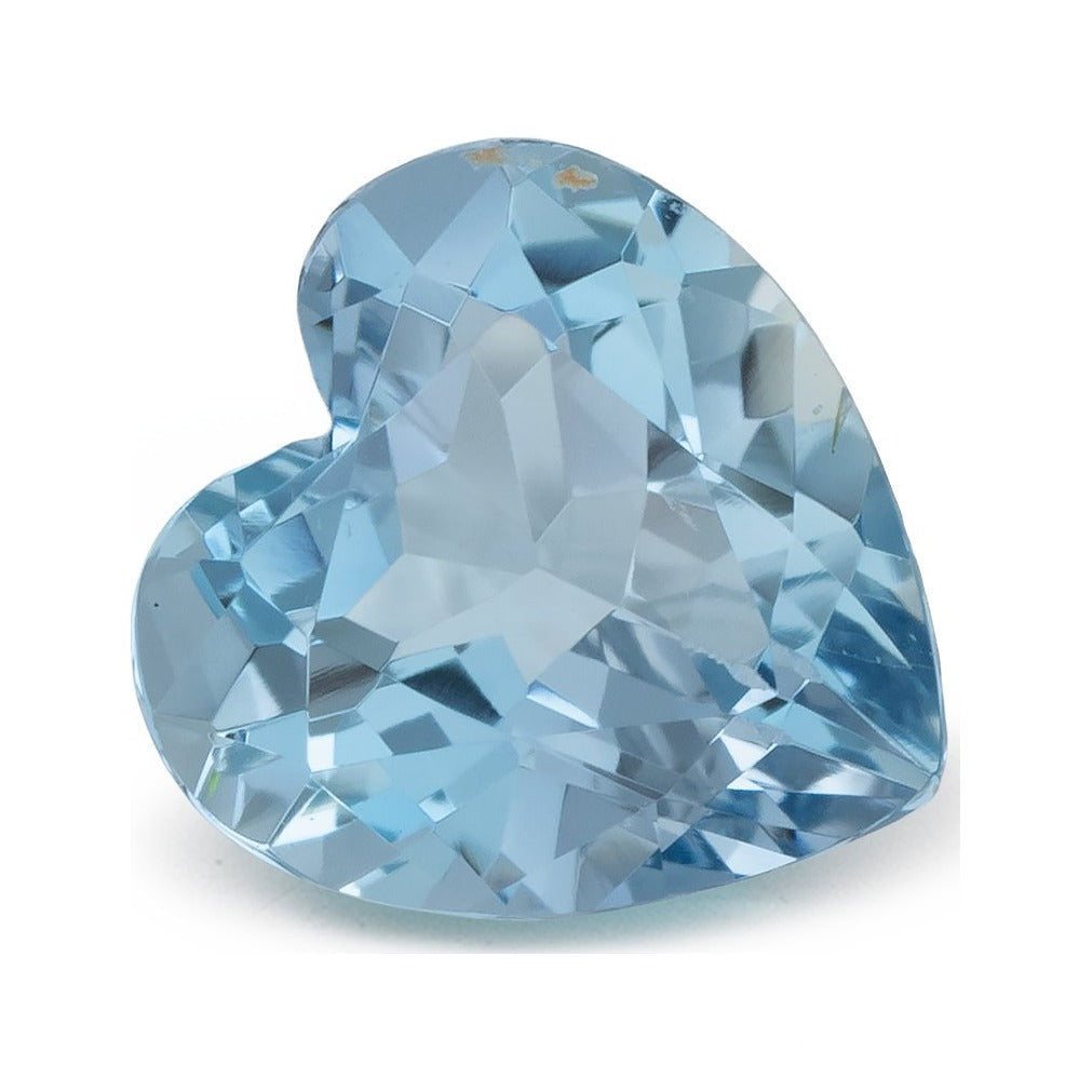 1.00 ct natural blue aquamarine from Brazil, heart cut | Sapphire Row · cut7