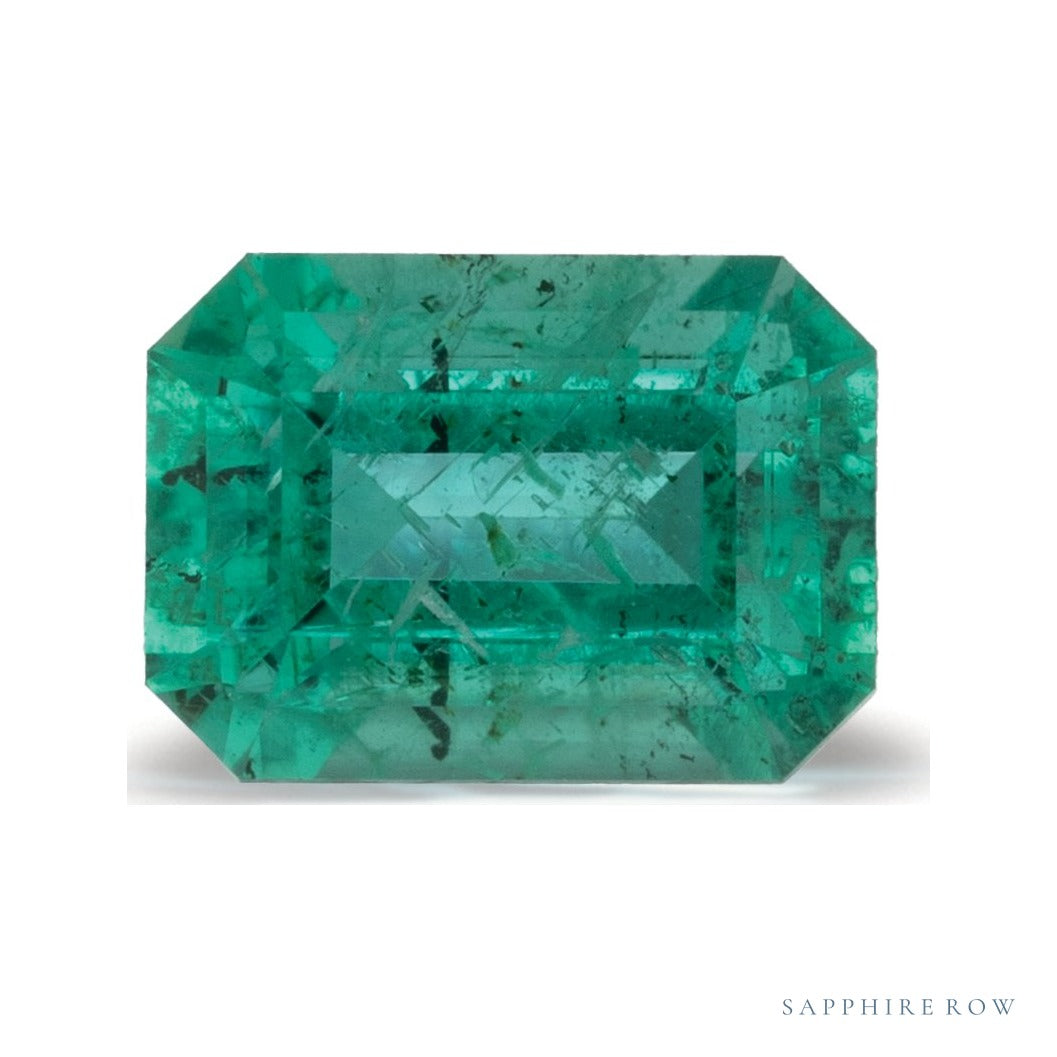 1.00 ct natural green emerald from Tanzania, emerald cut | Sapphire Row · cut6
