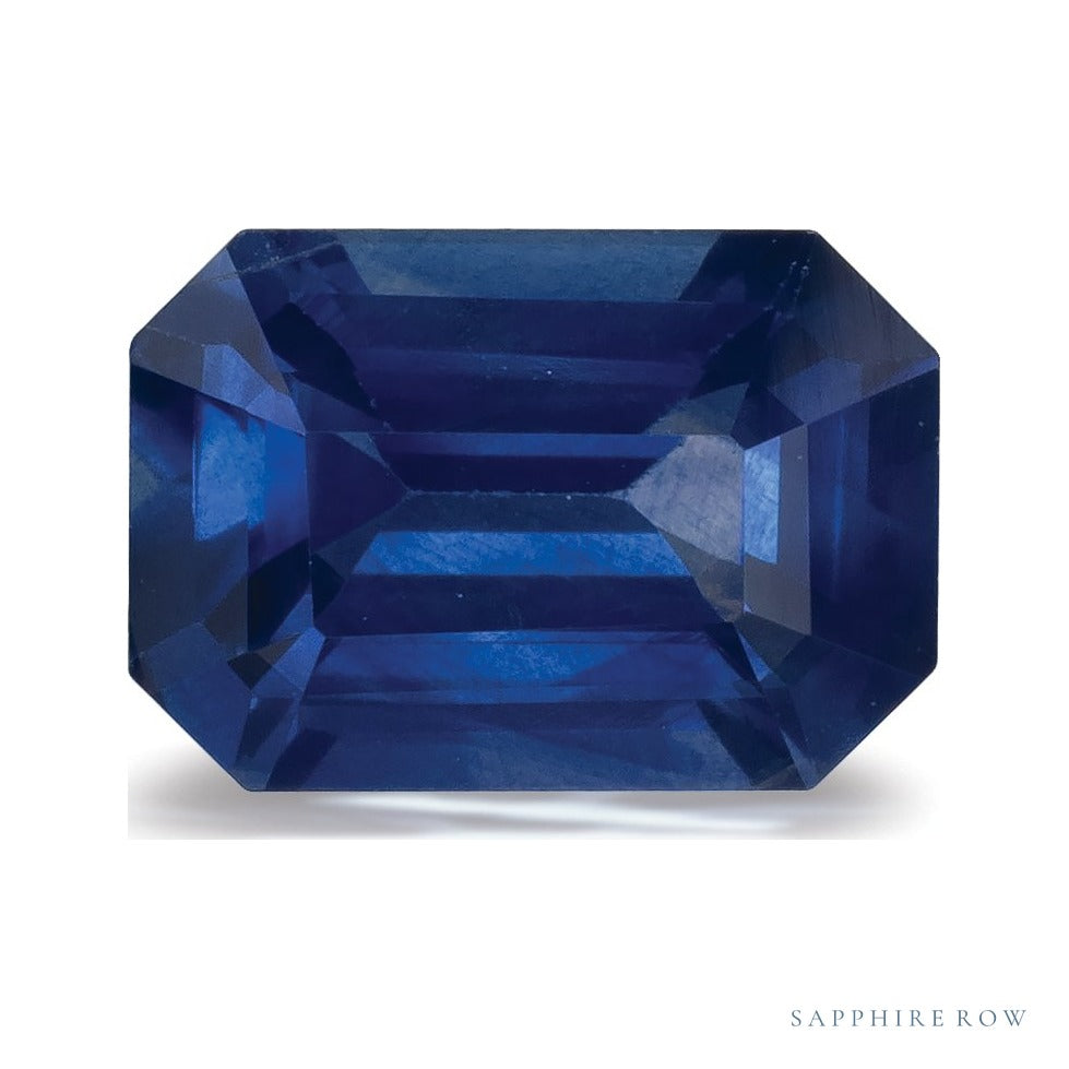 0.98 ct natural blue sapphire from Sri Lanka, emerald cut | Sapphire Row · cut6