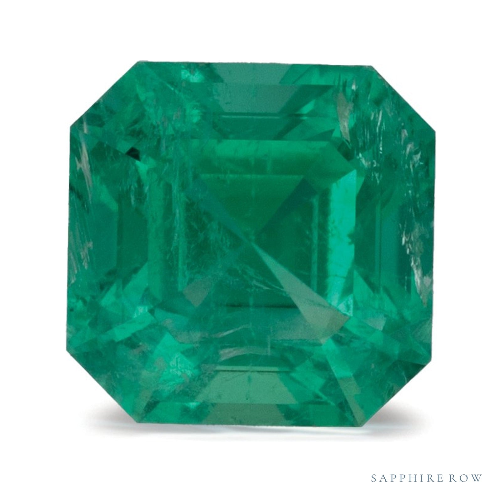 0.94 ct Asscher Natural Emerald — Sapphire Row · cut4