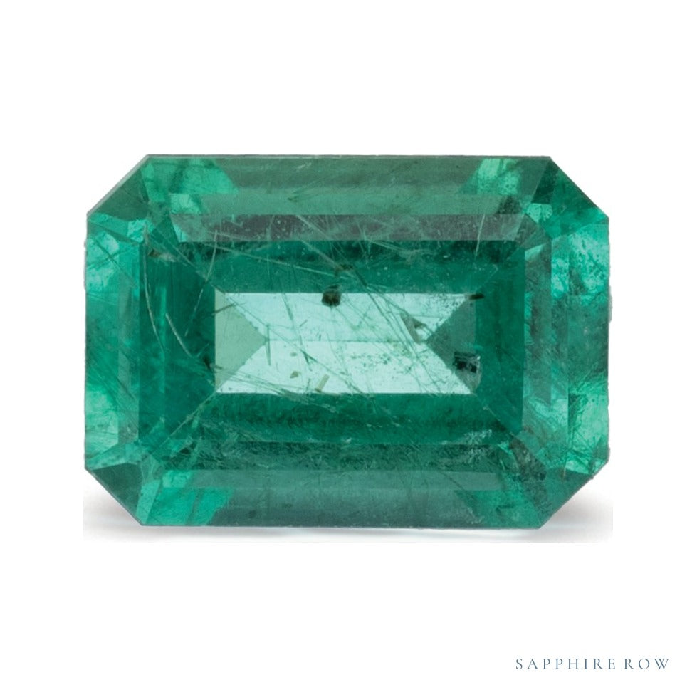 0.92 ct natural green emerald from Zambia, emerald cut | Sapphire Row · cut6