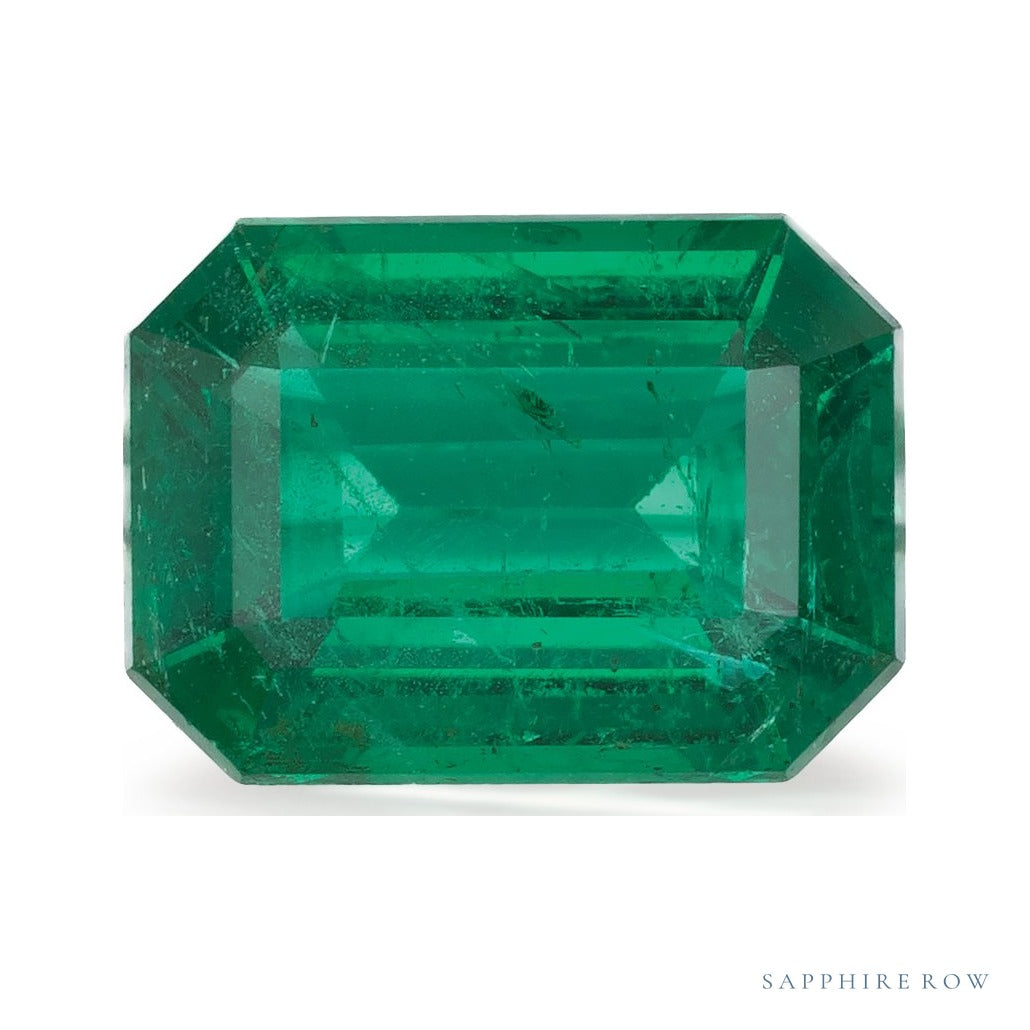 0.92 ct natural green emerald from Zambia, emerald cut | Sapphire Row · cut6