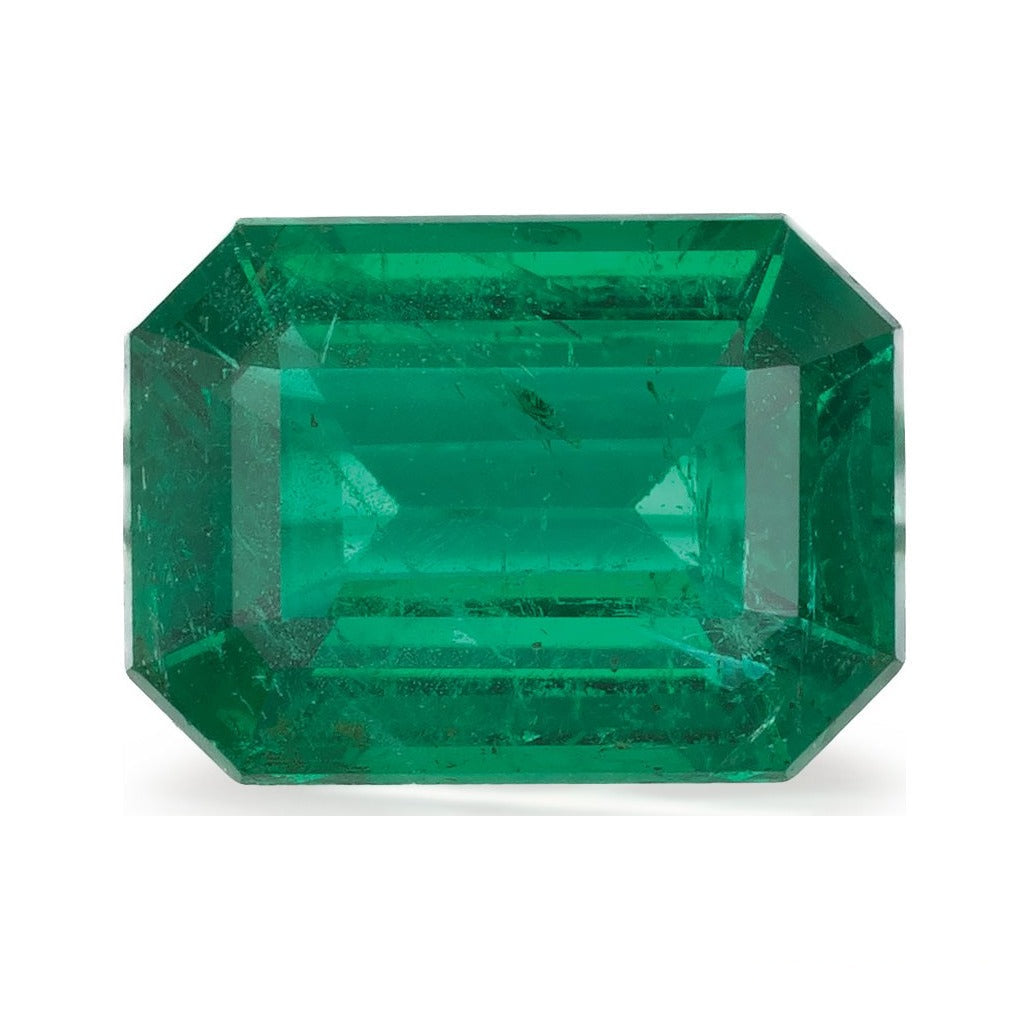 0.92 ct natural green emerald from Zambia, emerald cut | Sapphire Row · cut7