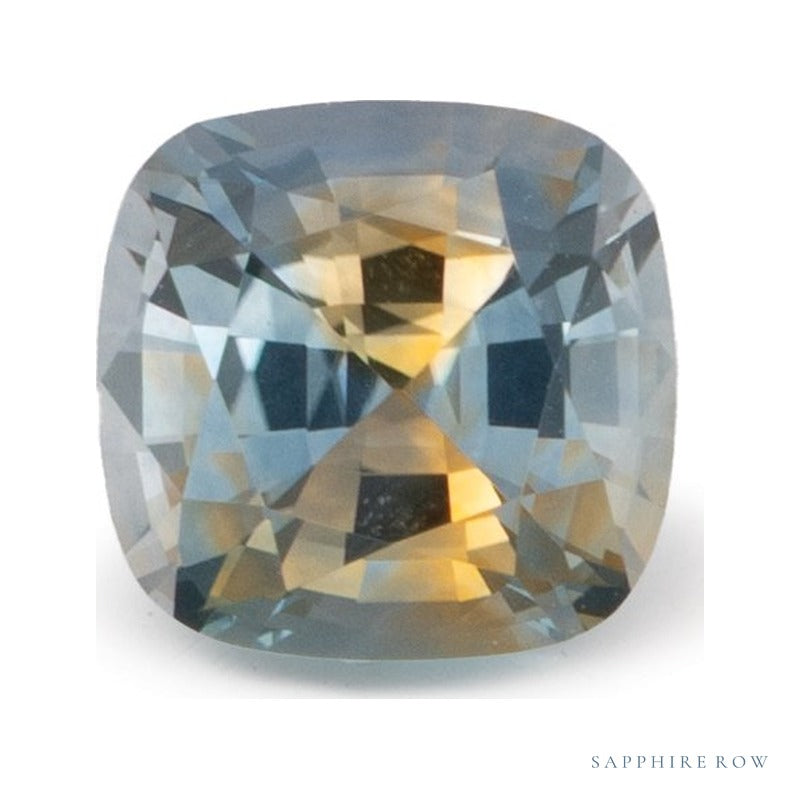 0.92 ct natural bicolor sapphire from United States, cushion cut | Sapphire Row · cut7