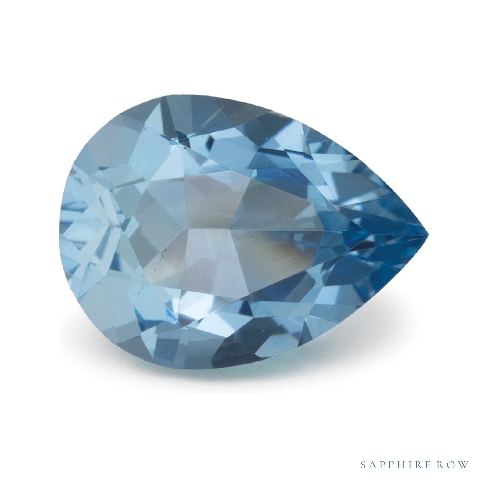 0.89 ct Pear Natural Aquamarine — Sapphire Row · cut4