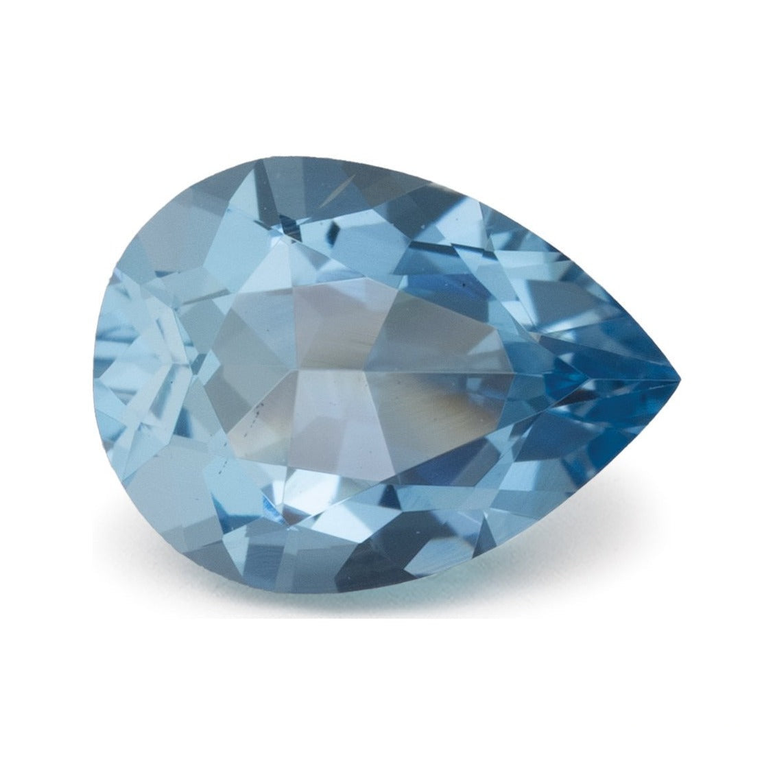 0.89 ct natural blue aquamarine from Brazil, pear cut | Sapphire Row · cut7
