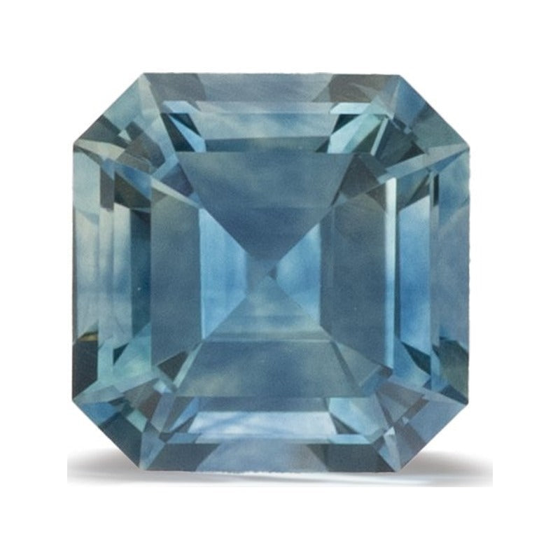 0.86 ct natural blue sapphire from Montana, asscher cut | Sapphire Row · cut7