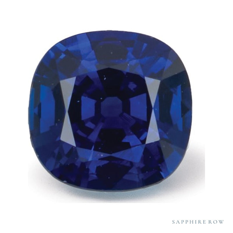 0.76 ct natural blue sapphire from Sri Lanka, cushion cut | Sapphire Row · cut7