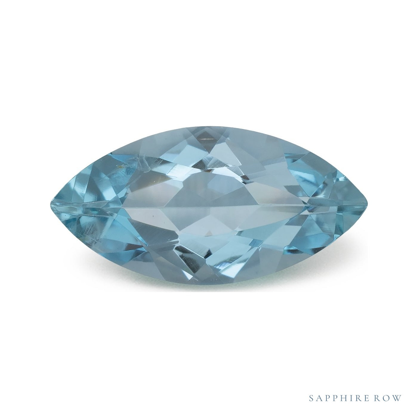 0.74 ct natural blue aquamarine from Brazil, marquise cut | Sapphire Row · cut7