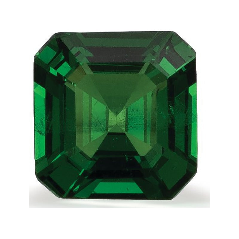 0.74 ct natural green tsavorite garnet from Tanzania, asscher cut | Sapphire Row · cut7