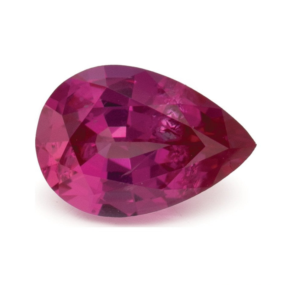 0.73 ct natural pink sapphire from Mozambique, pear cut | Sapphire Row · cut7