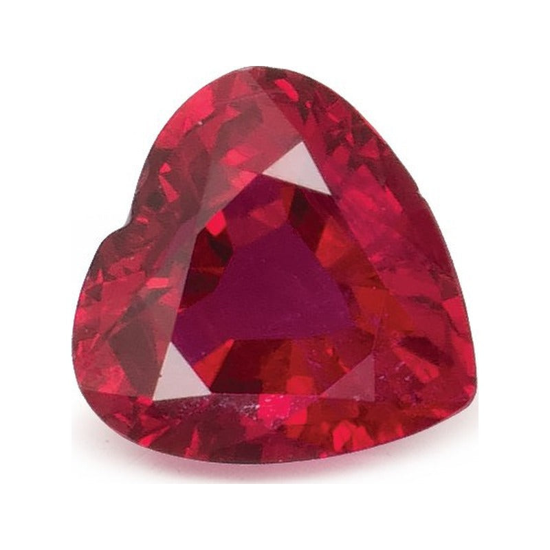 0.63 ct natural red ruby from Mozambique, heart cut | Sapphire Row · cut7