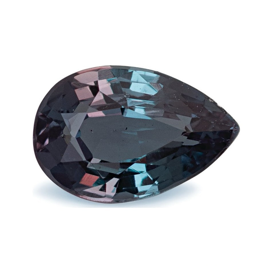 0.50 ct natural color-change alexandrite from Brazil, pear cut | Sapphire Row · cut7