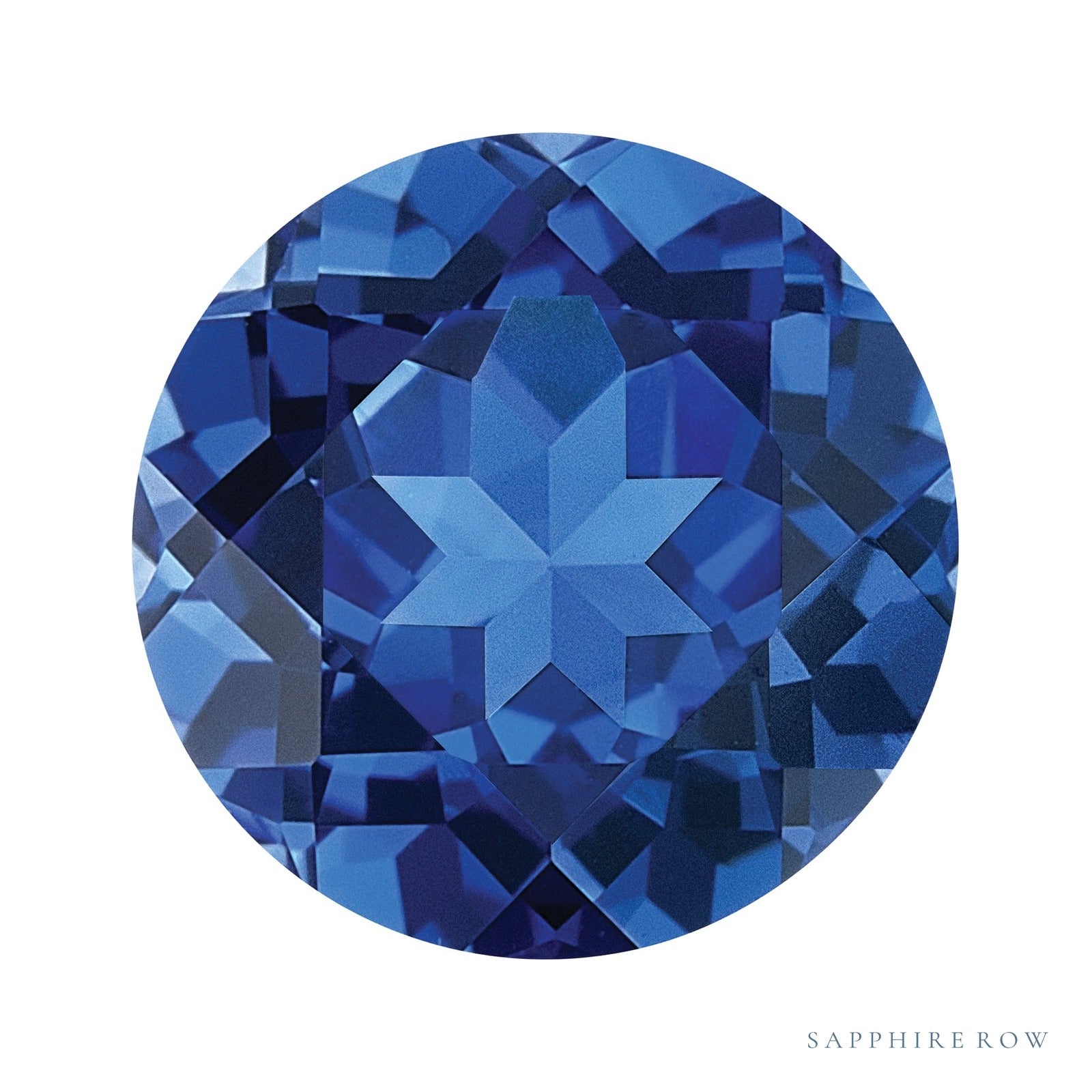 6 mm Round Lab-Grown Sapphire — Sapphire Row · cut4