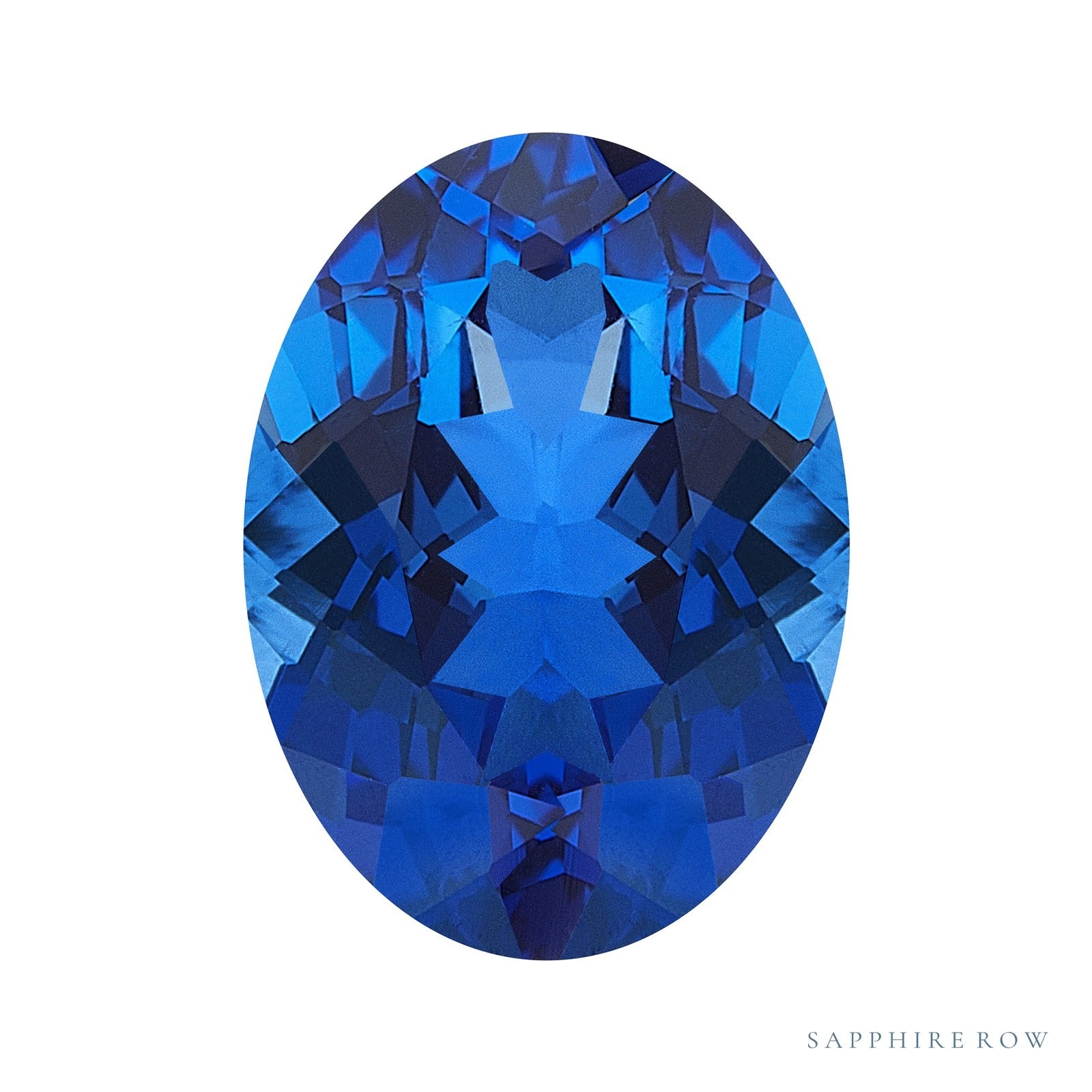 8 x 6 mm Oval Lab-Grown Sapphire — Sapphire Row · cut4