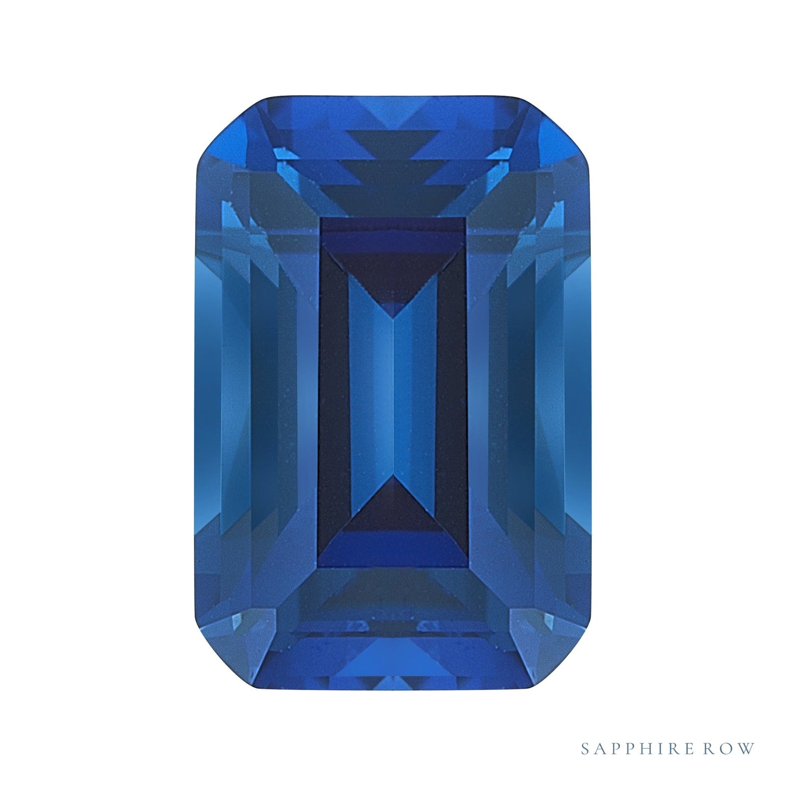 11 x 9 mm Emerald Lab-Grown Sapphire — Sapphire Row · cut4