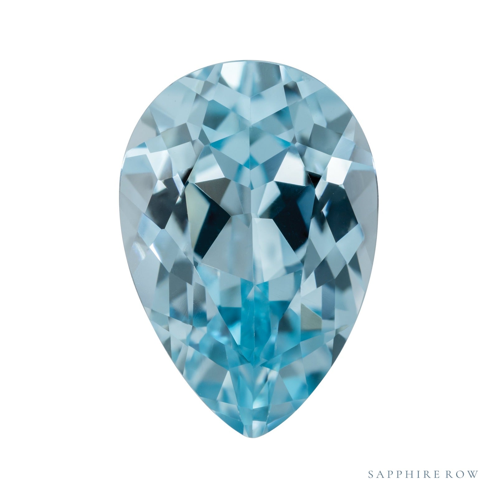 8 x 5 mm Pear Lab-Grown Sapphire — Sapphire Row · cut4