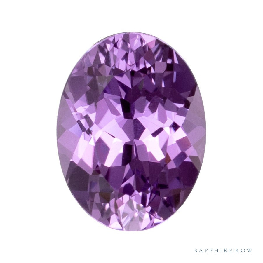 7x5 mm lab-grown purple sapphire, oval cut | Sapphire Row · cut6