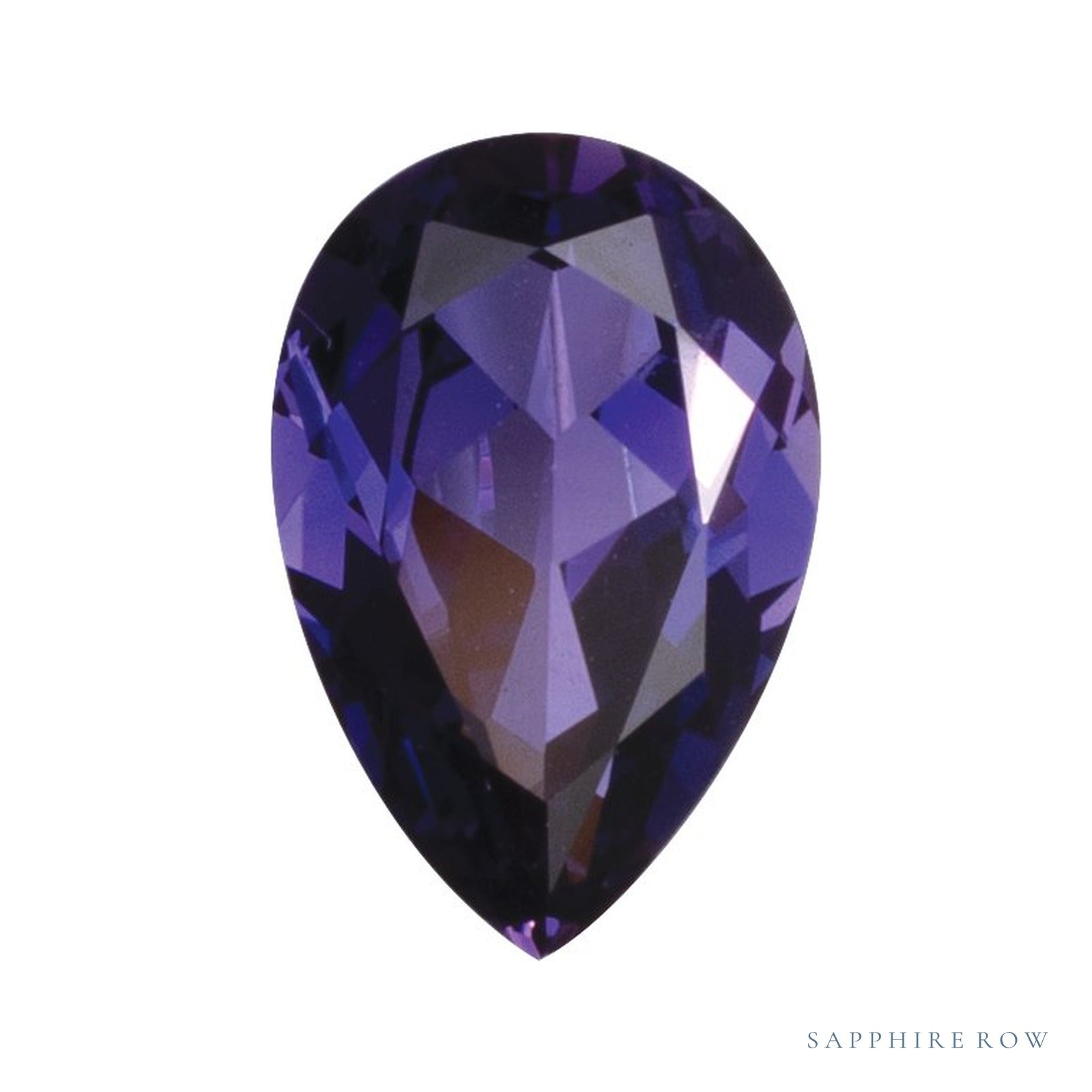 10x7 mm lab-grown purple sapphire, pear cut | Sapphire Row · cut4