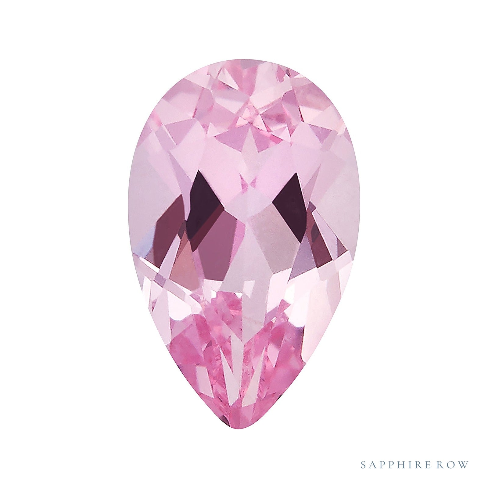 10 x 7 mm Pear Lab-Grown Sapphire — Sapphire Row · cut4