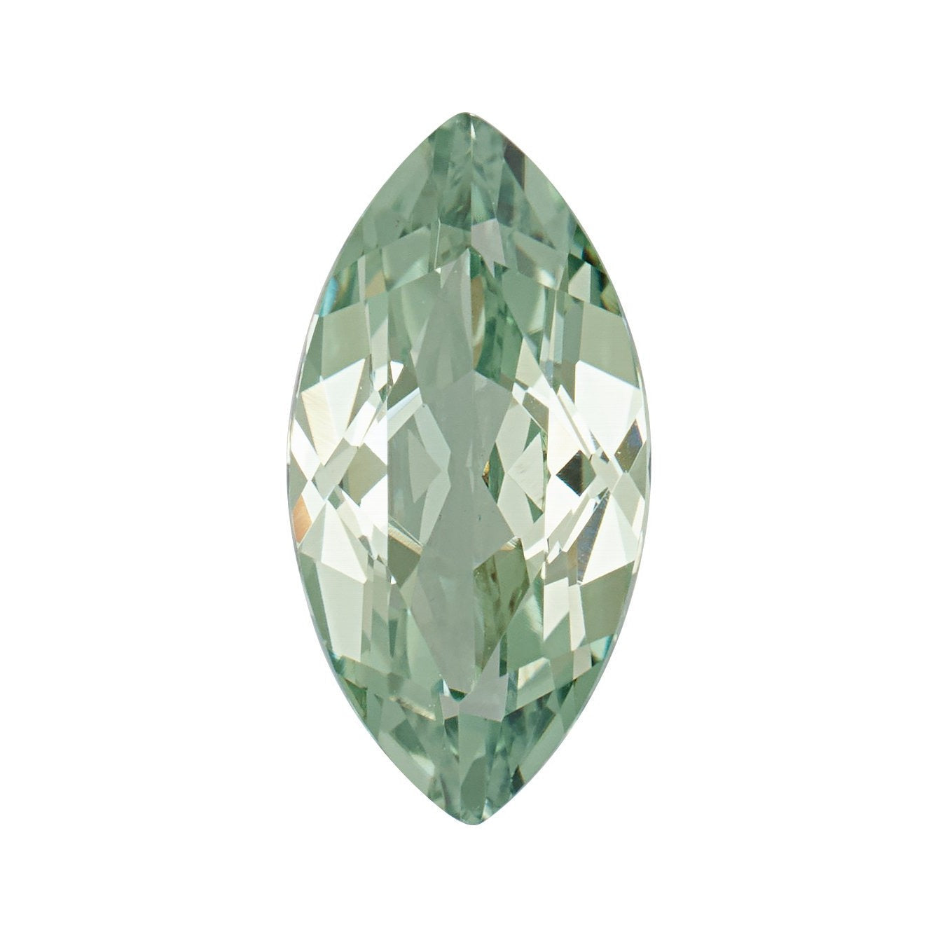 8x4 mm lab-grown green sapphire, marquise cut | Sapphire Row · cut7