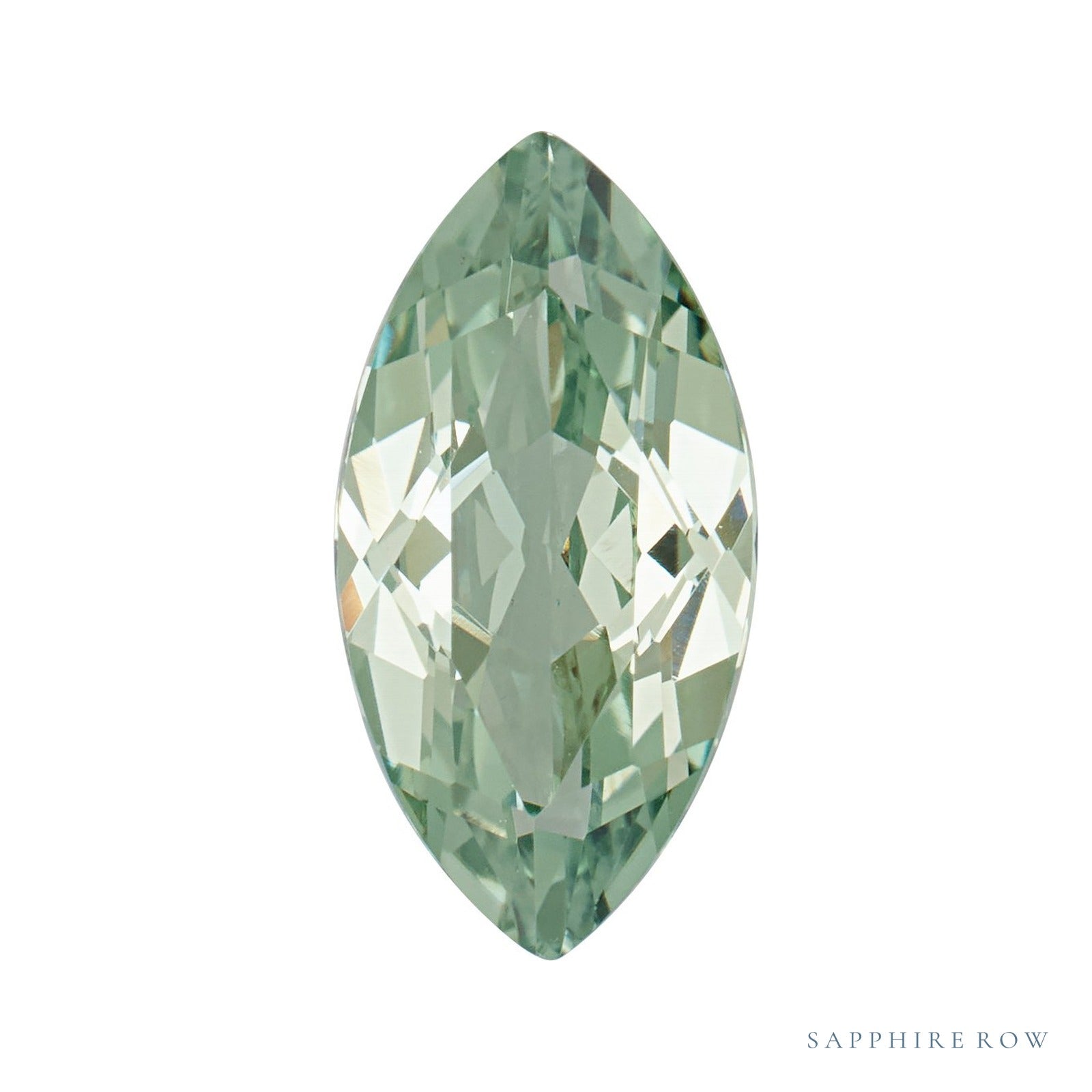 9x4.5 mm lab-grown green sapphire, marquise cut | Sapphire Row · cut4