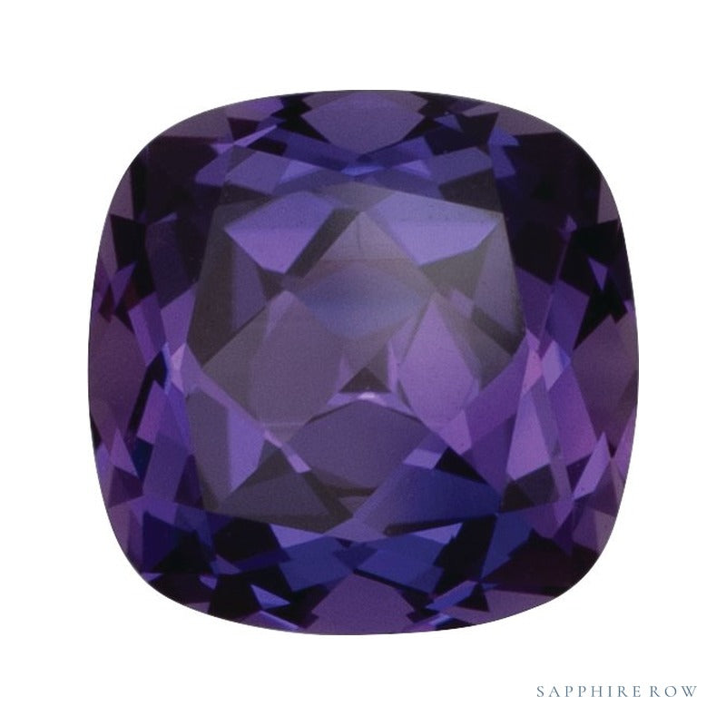 5 mm lab-grown purple sapphire, cushion cut | Sapphire Row · cut7