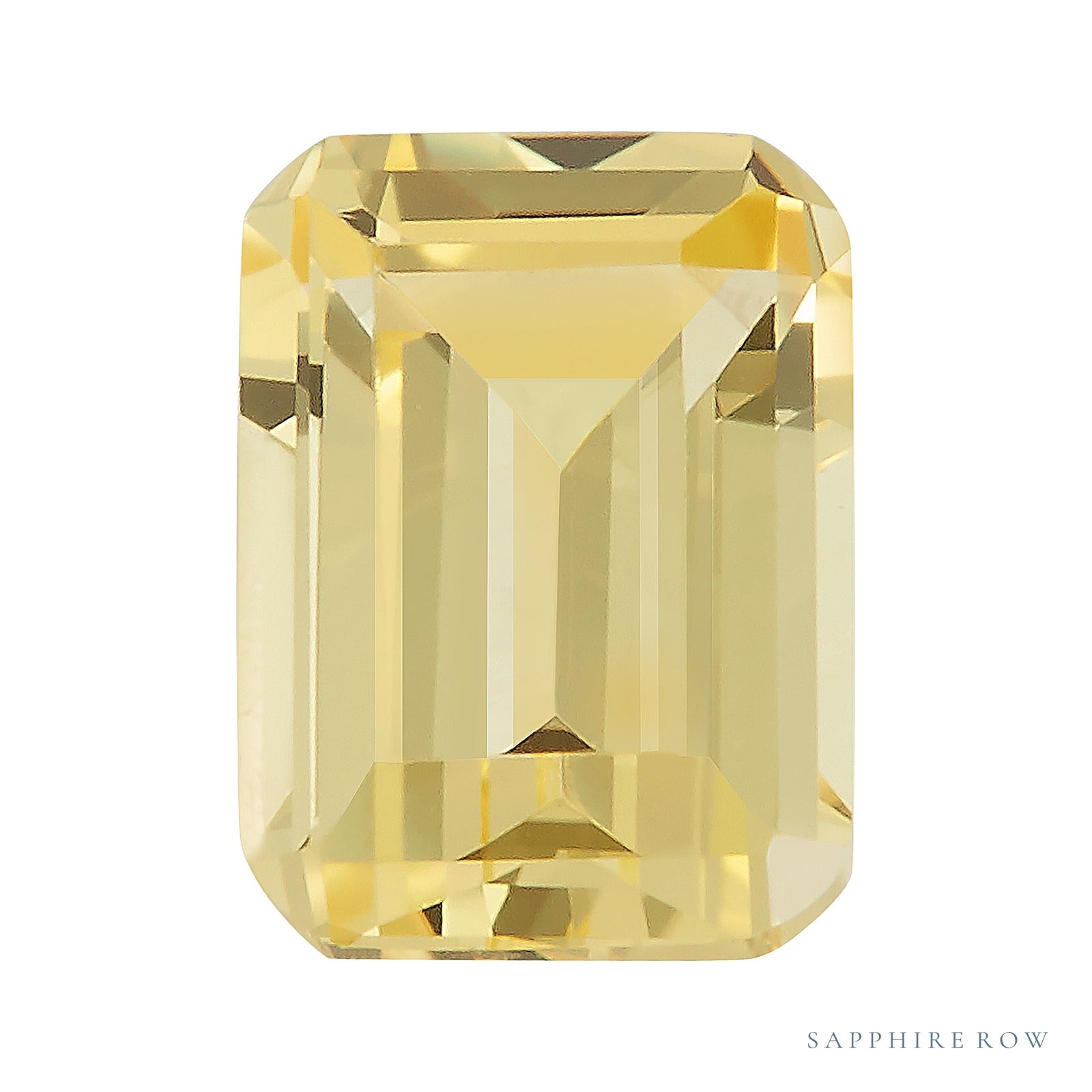 10x8 mm lab-grown yellow sapphire, emerald cut | Sapphire Row · cut6