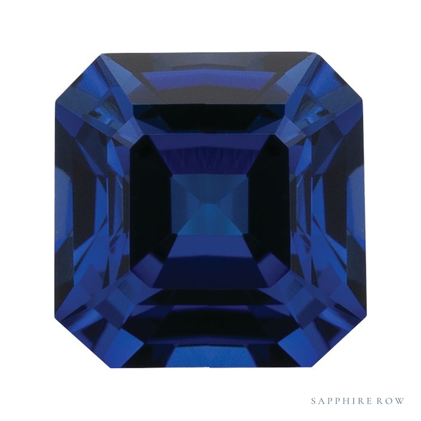 5 mm Asscher Lab-Grown Sapphire — Sapphire Row · cut4