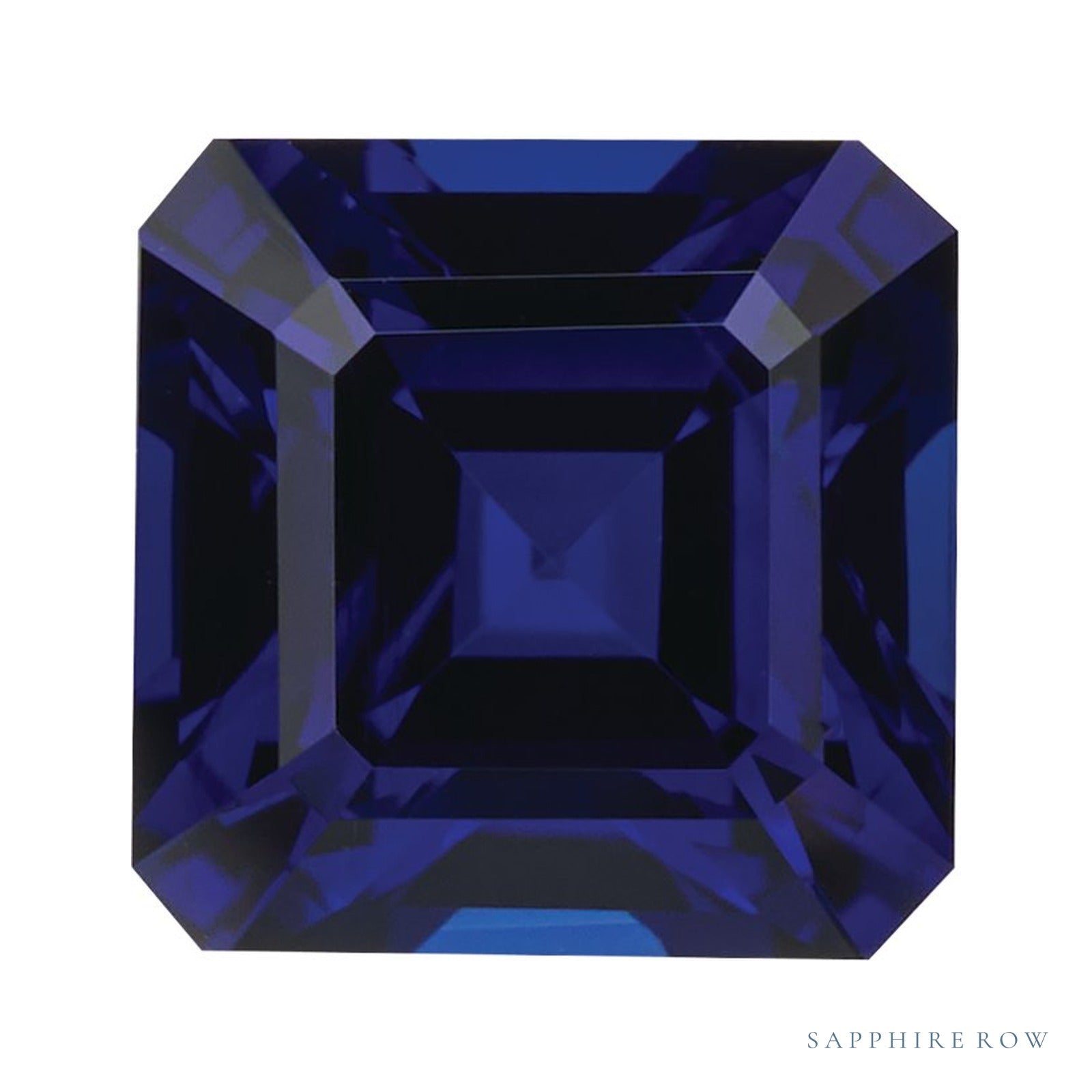 6 mm Asscher Lab-Grown Sapphire — Sapphire Row · cut4