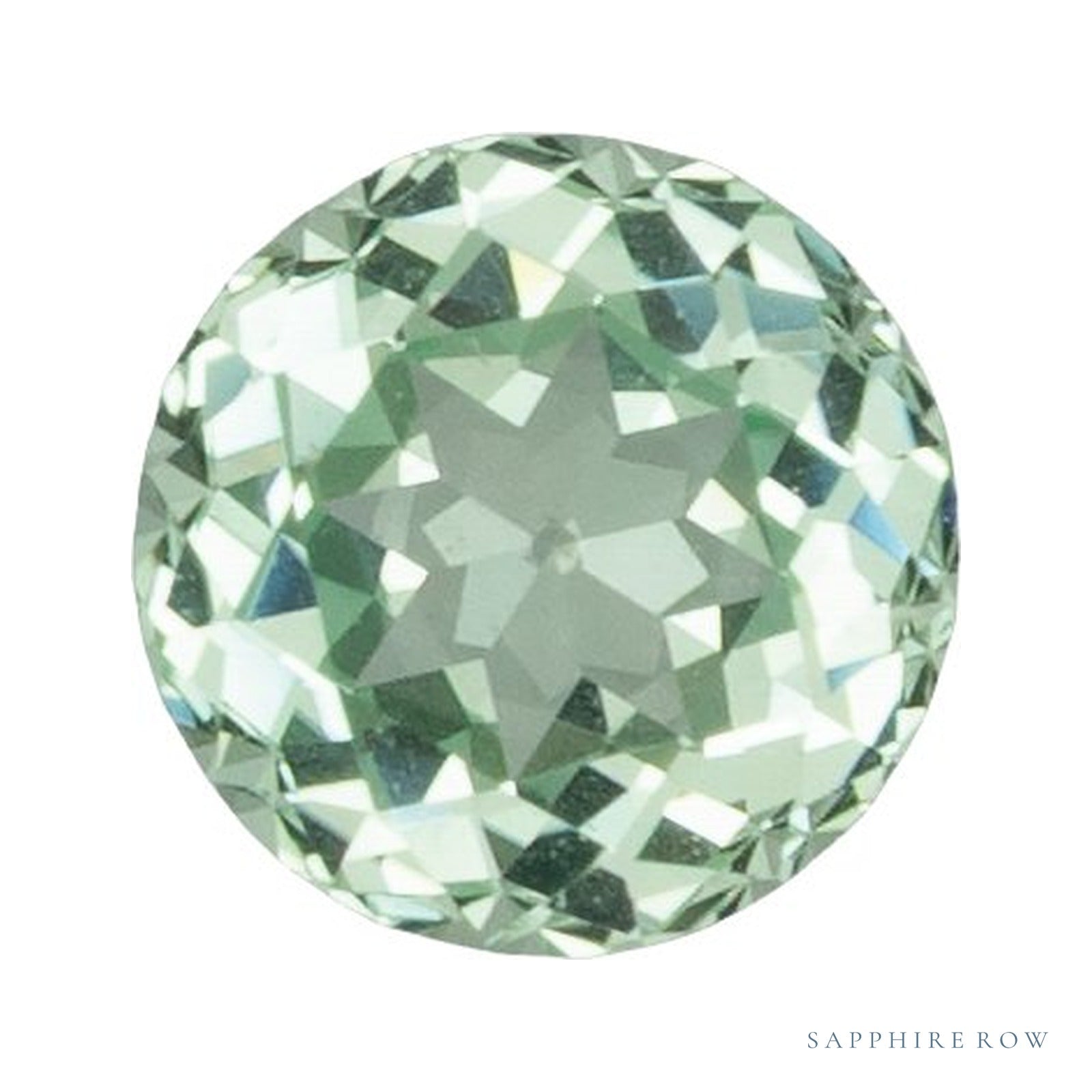 4.5 mm lab-grown mint green sapphire, round cut | Sapphire Row · cut4