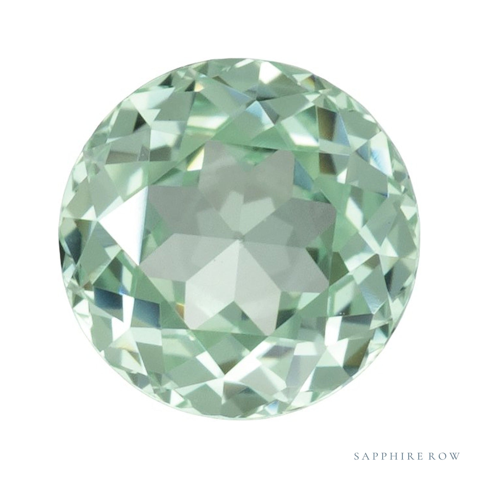 5 mm lab-grown mint green sapphire, round cut | Sapphire Row · cut4