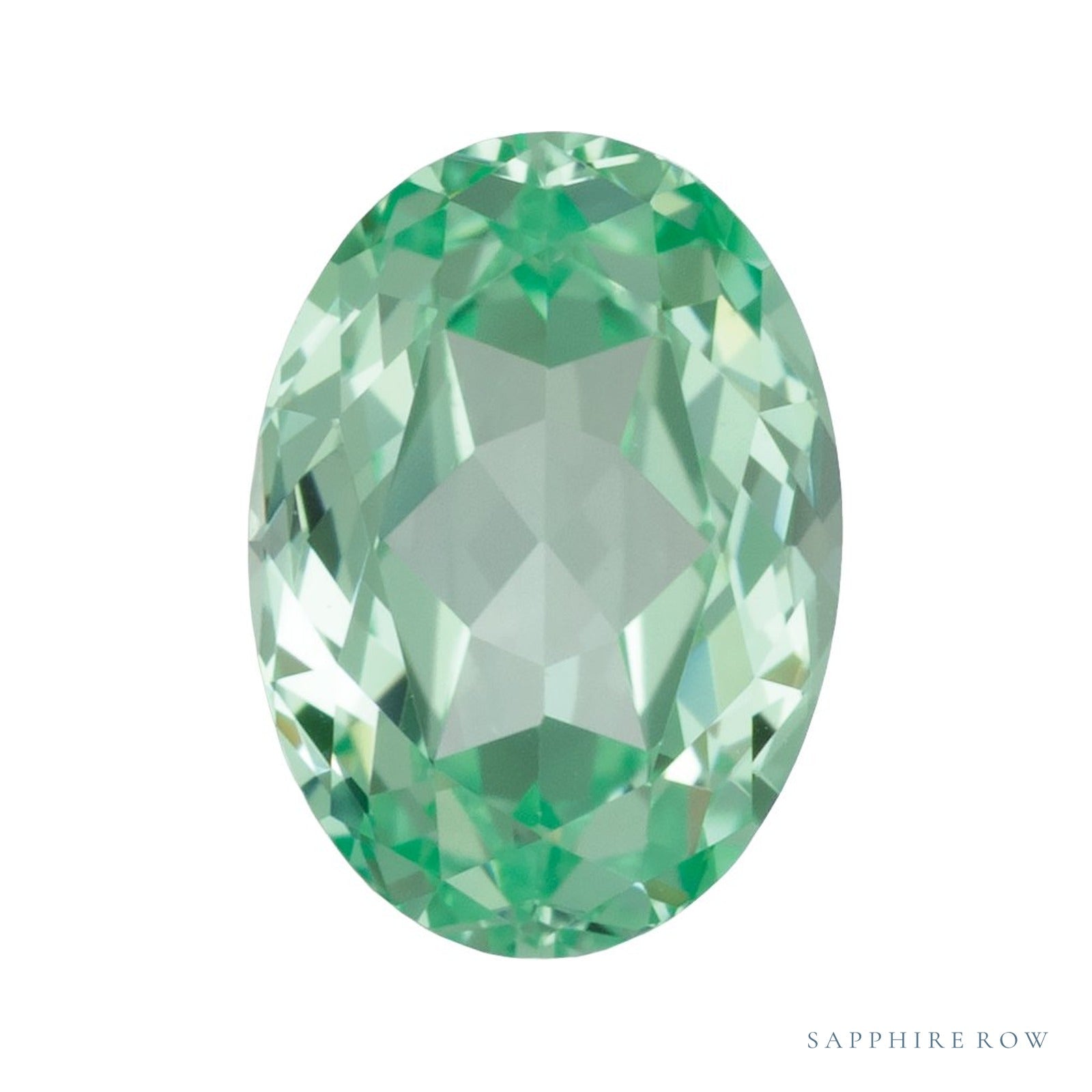 7 x 5 mm Oval Lab-Grown Sapphire — Sapphire Row · cut4