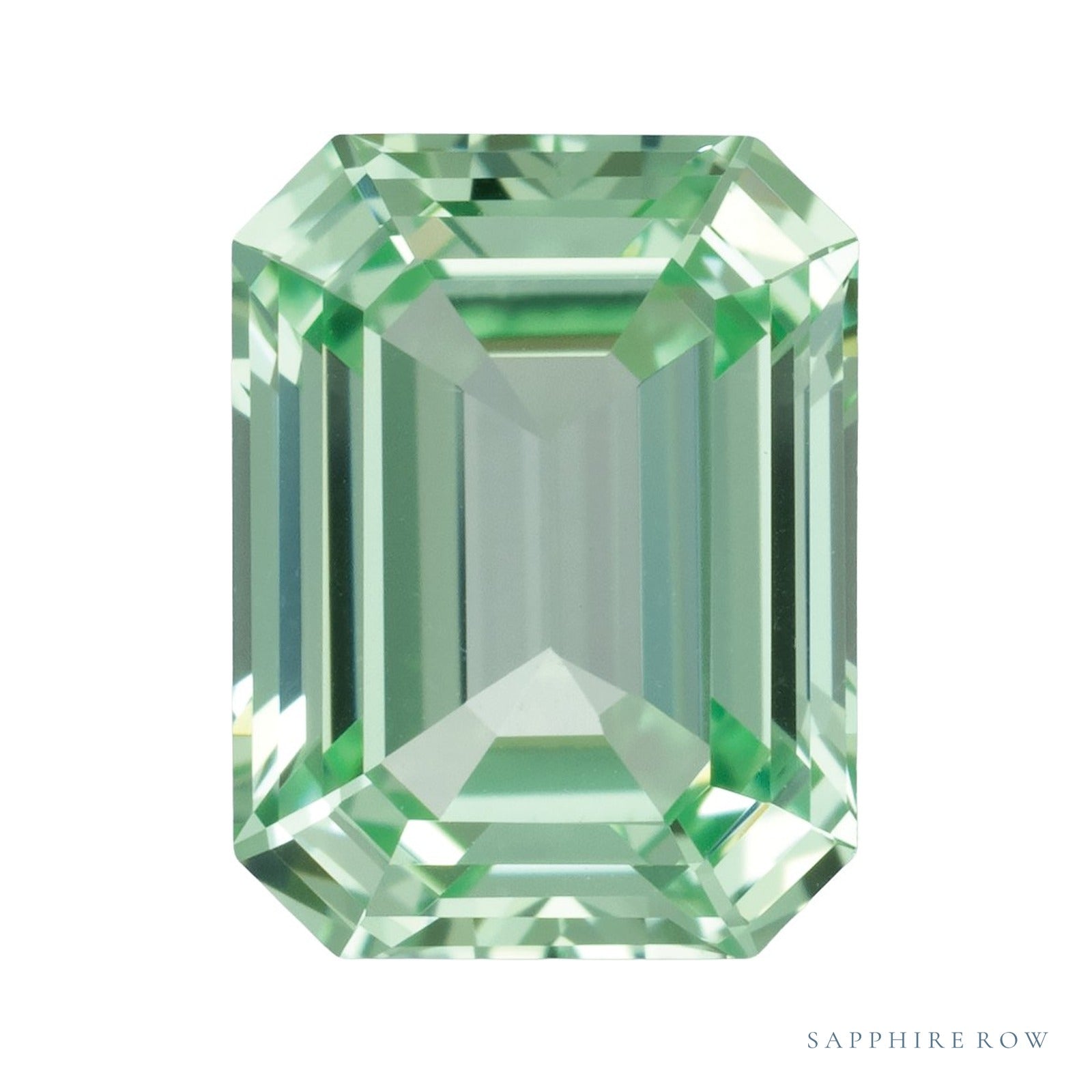 8 x 6 mm Emerald Lab-Grown Sapphire — Sapphire Row · cut4