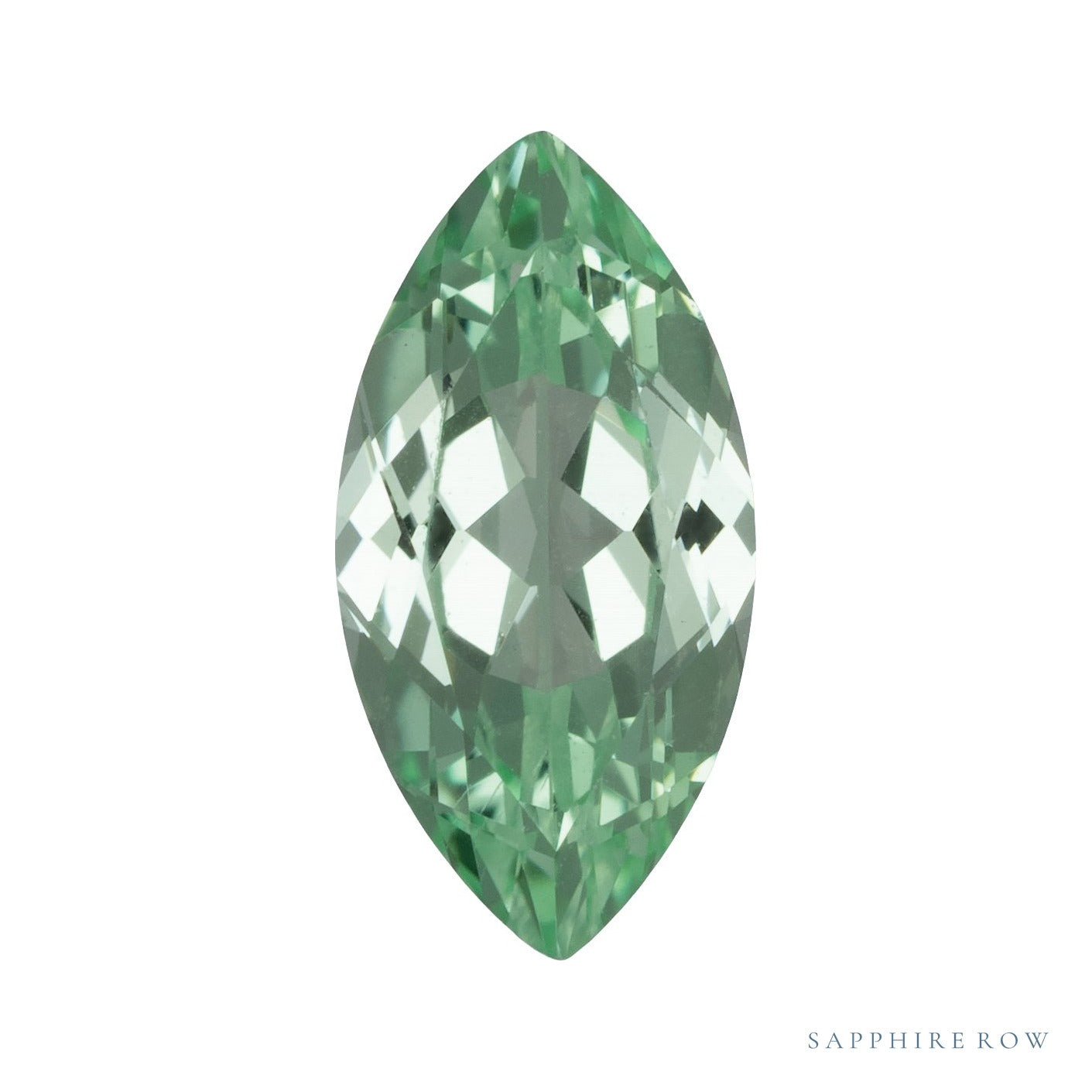 9x4.5 mm lab-grown mint green sapphire, marquise cut | Sapphire Row · cut7