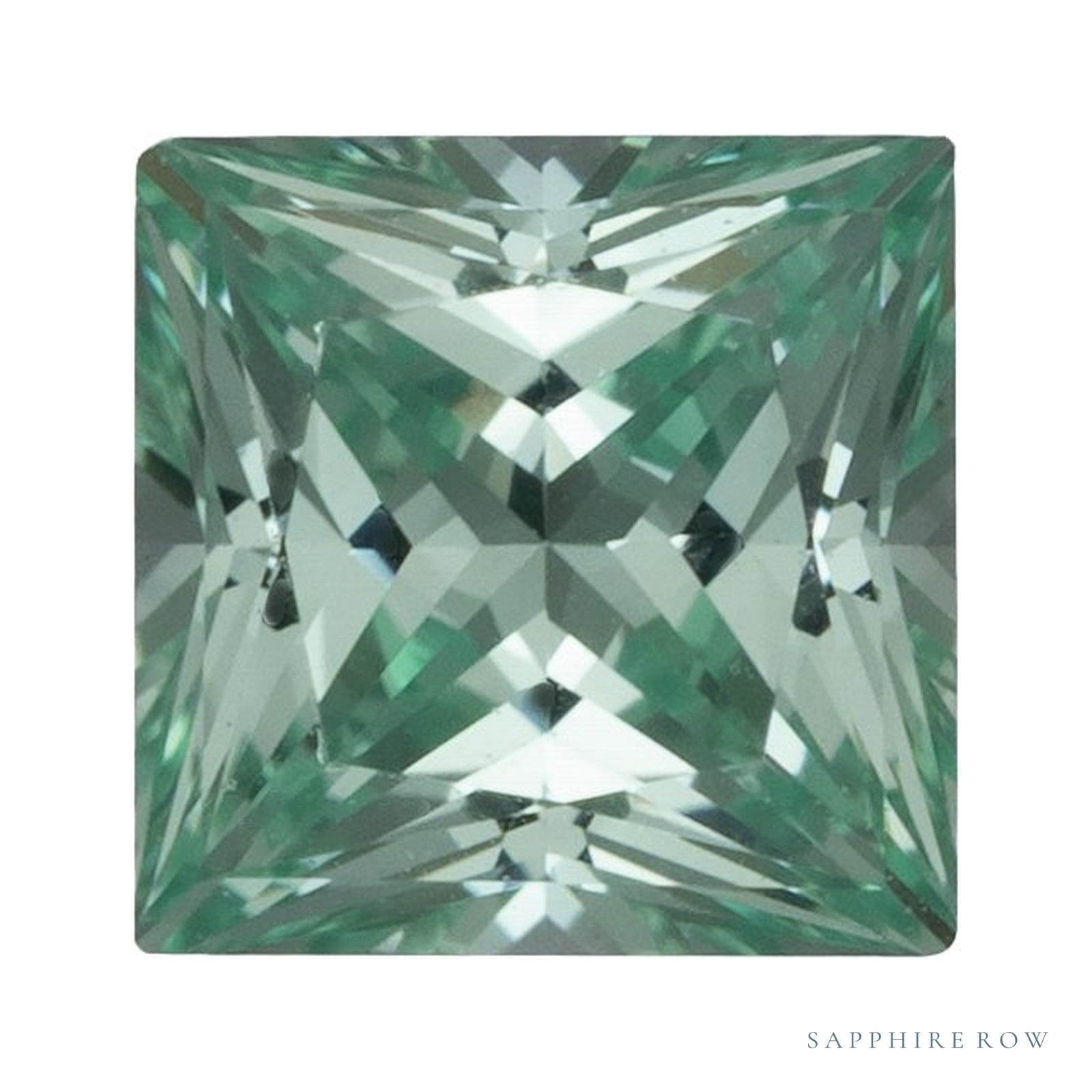 4 mm lab-grown mint green sapphire, square cut | Sapphire Row · cut4