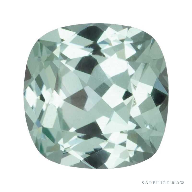5 mm lab-grown mint green sapphire, cushion cut | Sapphire Row · cut7
