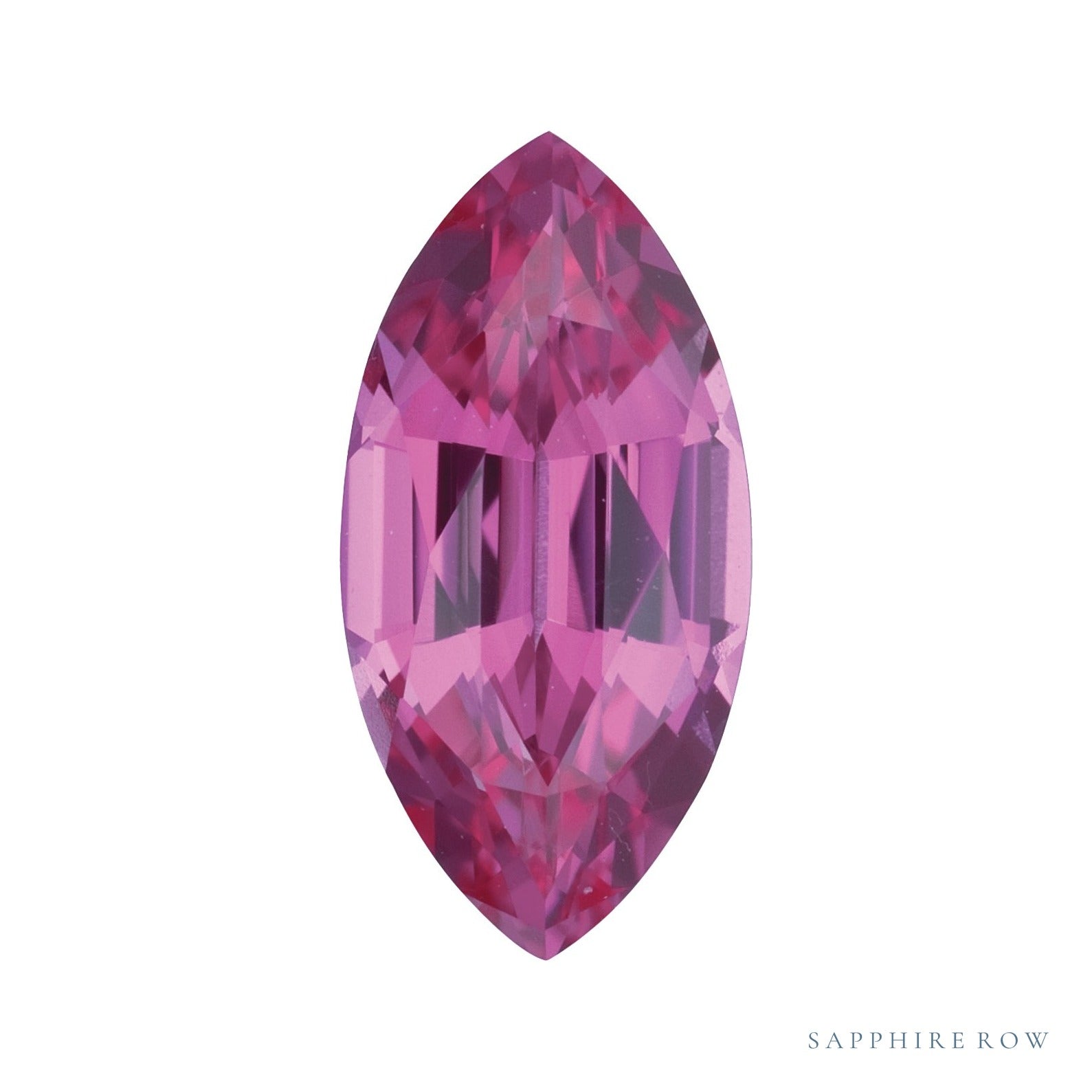 10x5 mm lab-grown pink sapphire, marquise cut | Sapphire Row · cut7