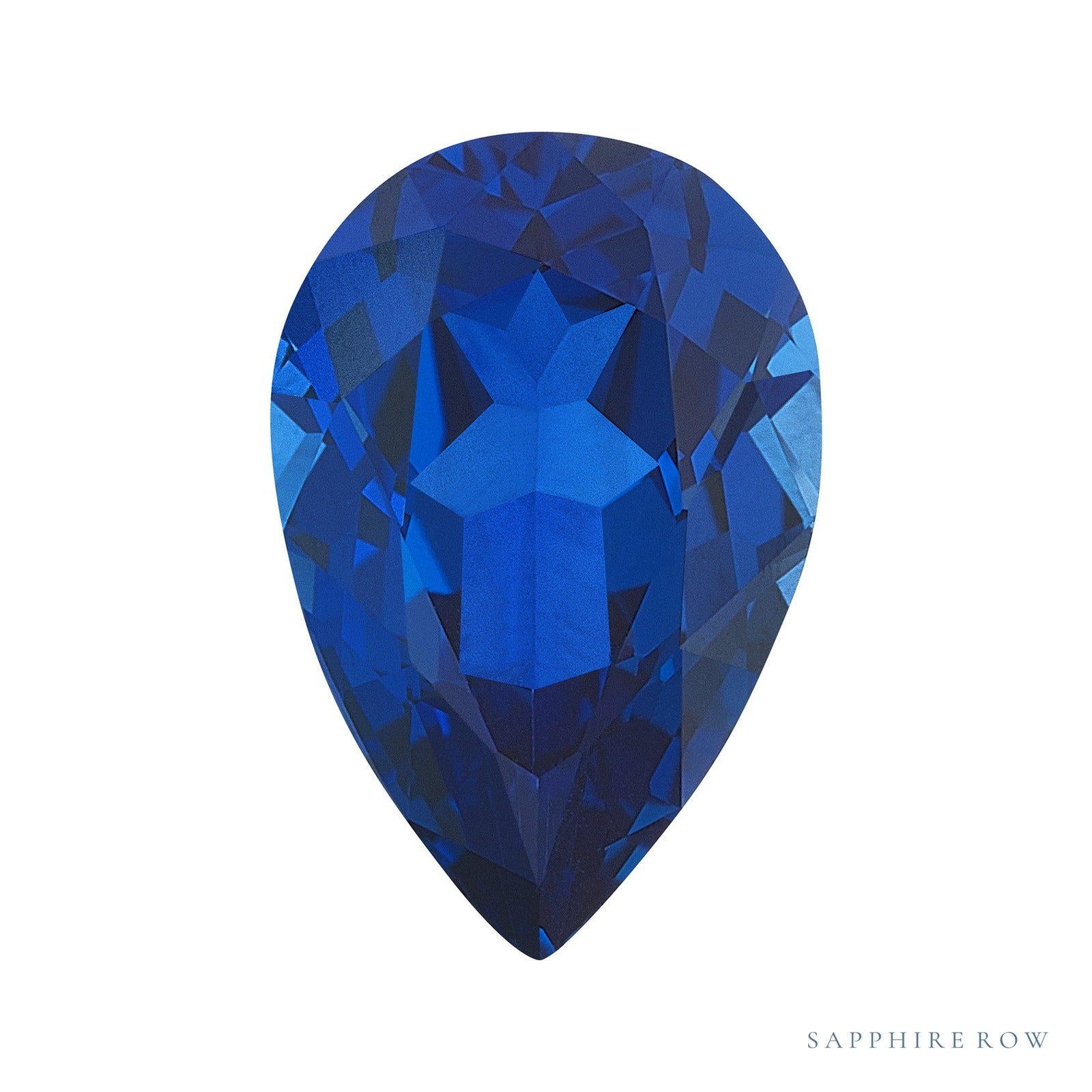 10x7 mm lab-grown blue sapphire, pear cut | Sapphire Row · cut4