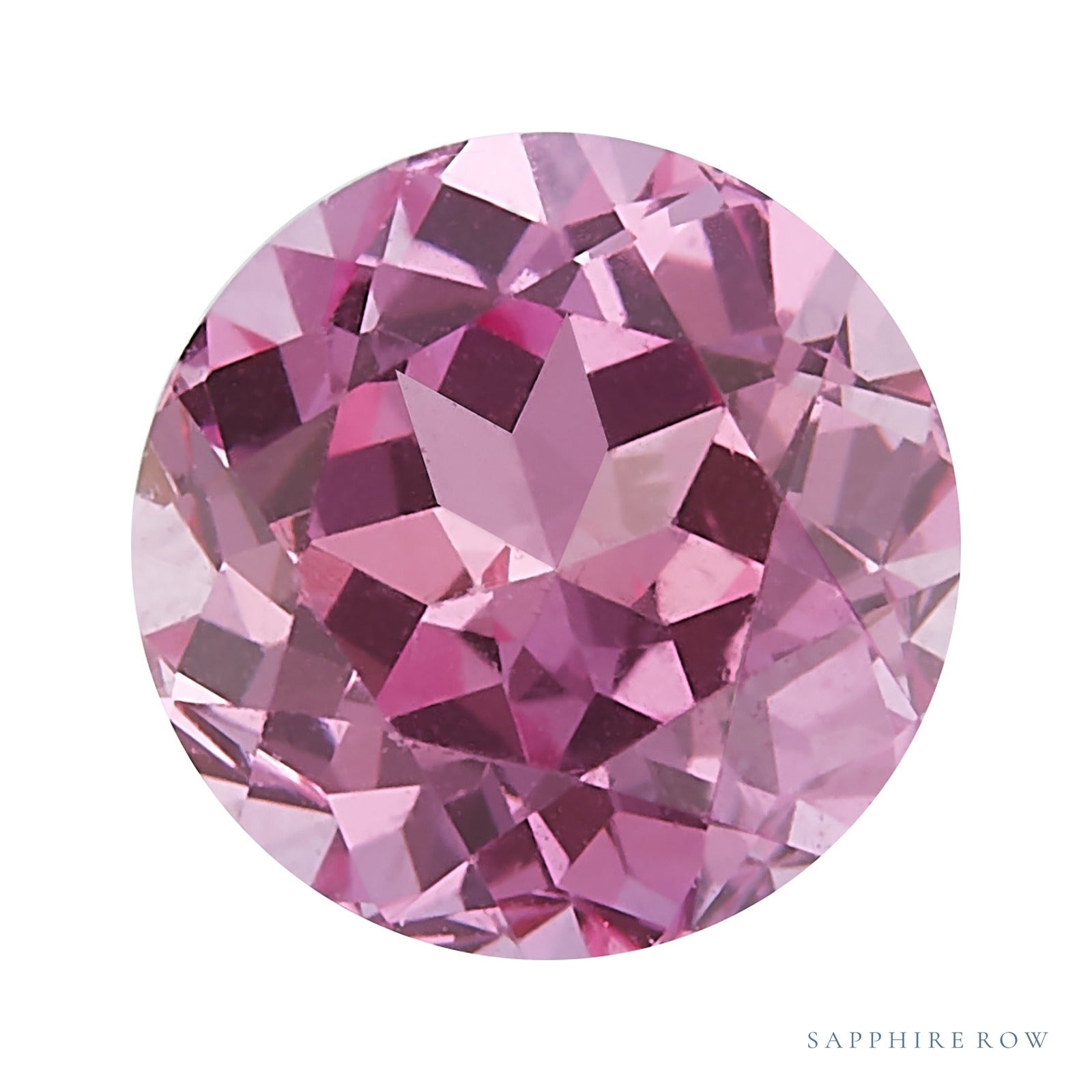 3.5 mm lab-grown pink sapphire, round cut | Sapphire Row · cut4