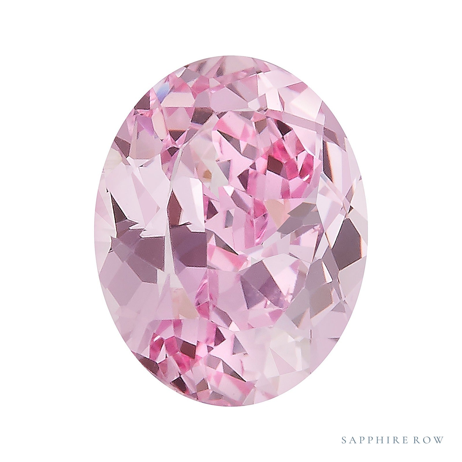 8x6 mm lab-grown pink sapphire, oval cut | Sapphire Row · cut6