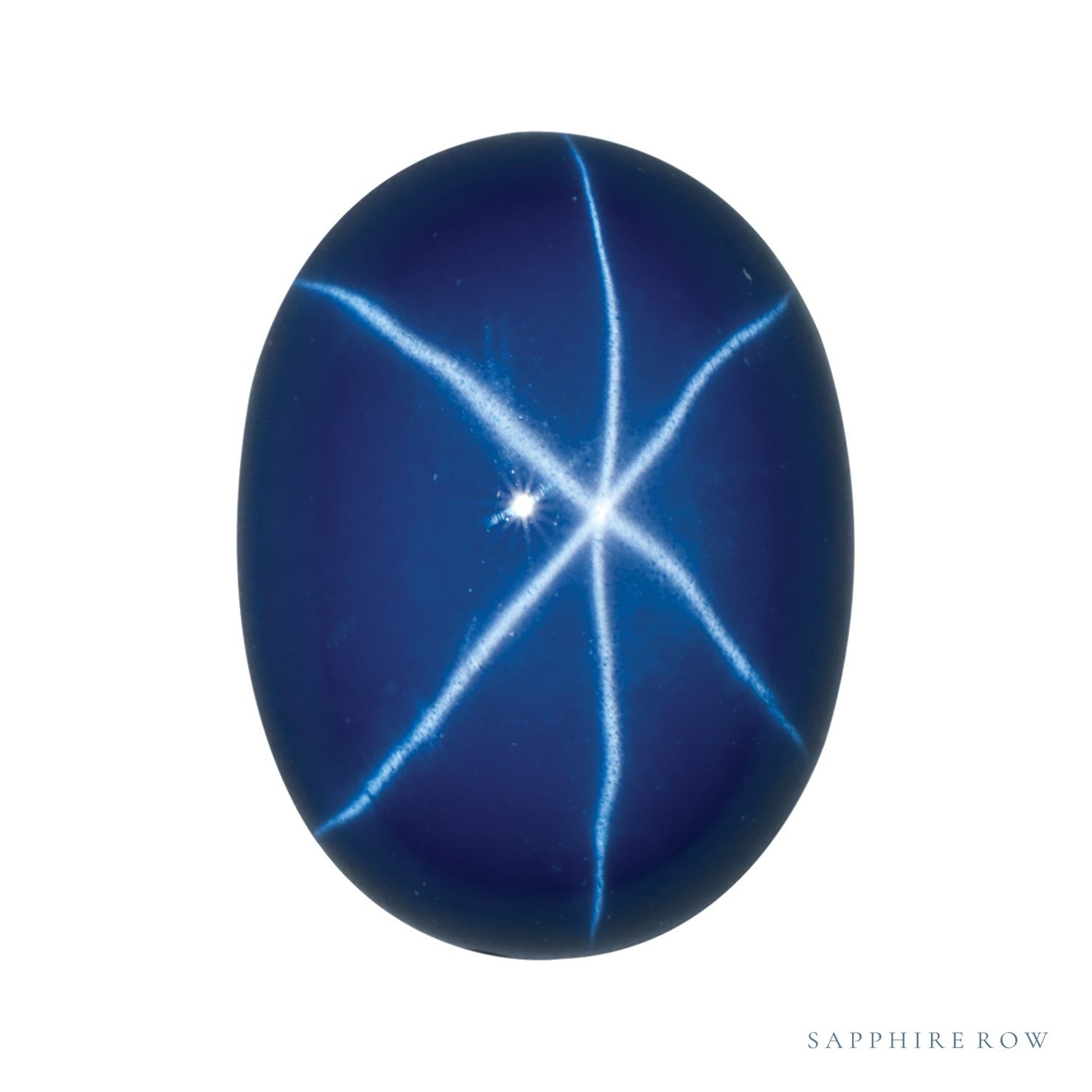 8x6 mm lab-grown blue star sapphire, oval cut | Sapphire Row · cut6