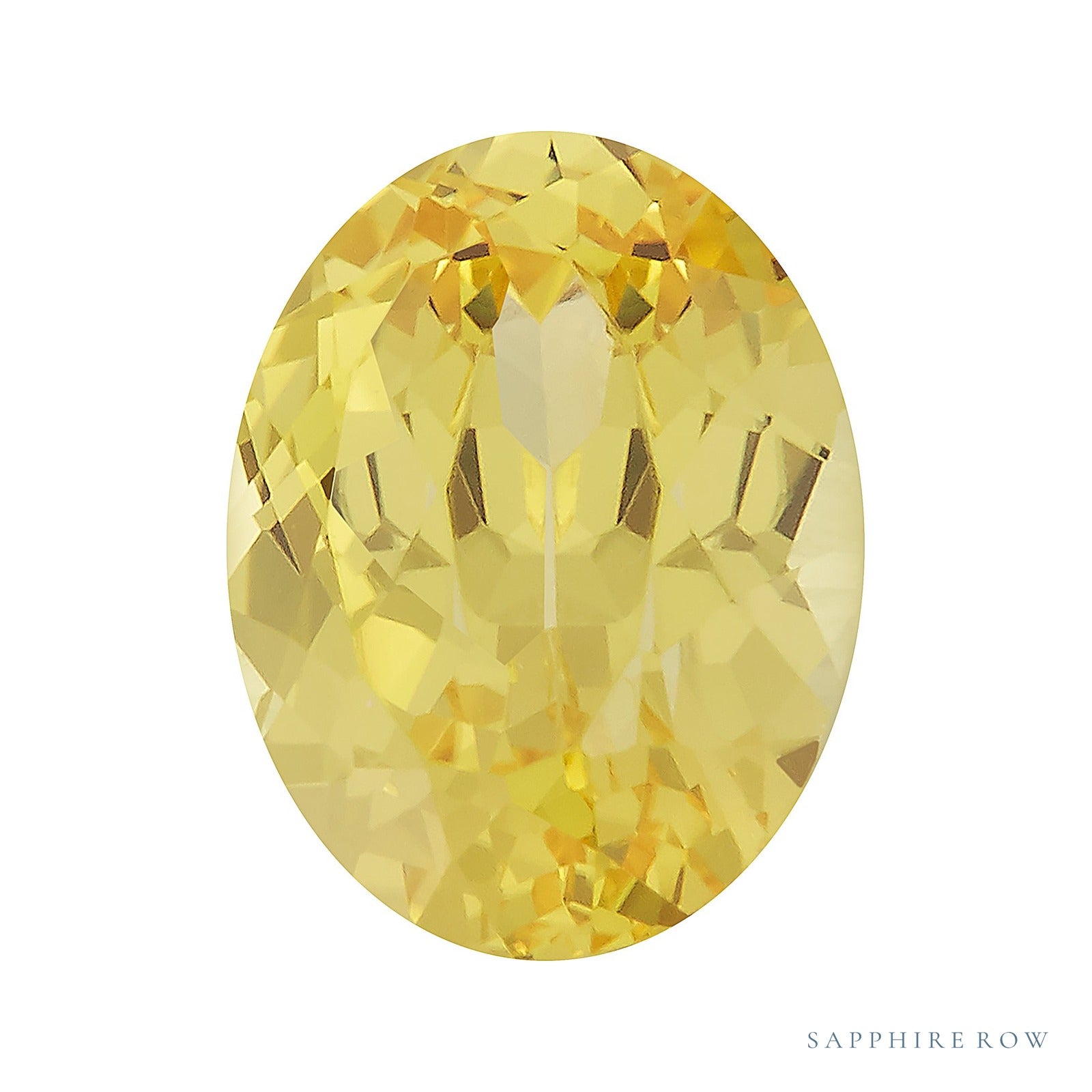 9x7 mm lab-grown yellow sapphire, oval cut | Sapphire Row · cut6