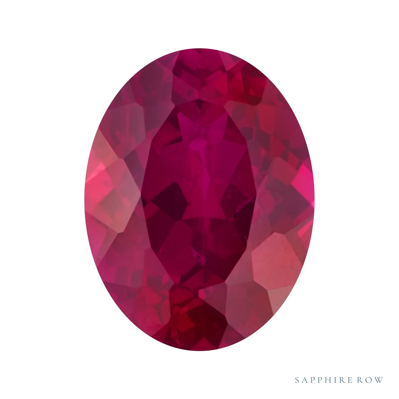12x10 mm lab-grown red ruby, oval cut | Sapphire Row · cut4